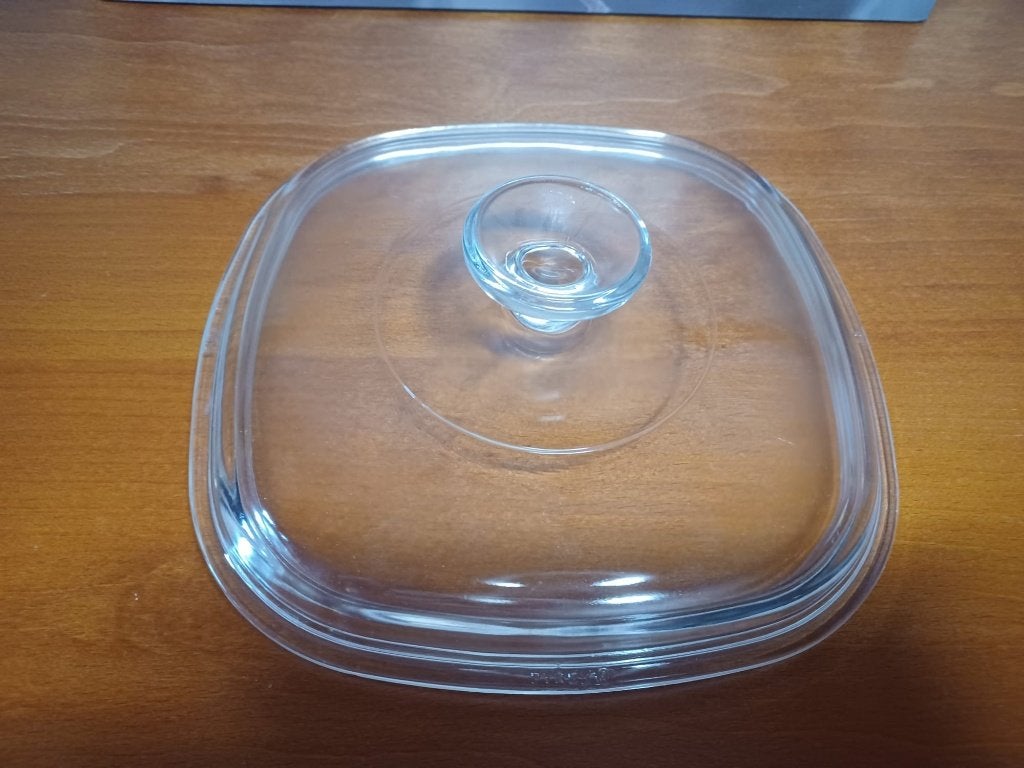 Origineel glazen Pyrex deksel 23 x 23 cm voor ovenschaal, Verzenden, Zo goed als nieuw, Overige merken, Glas