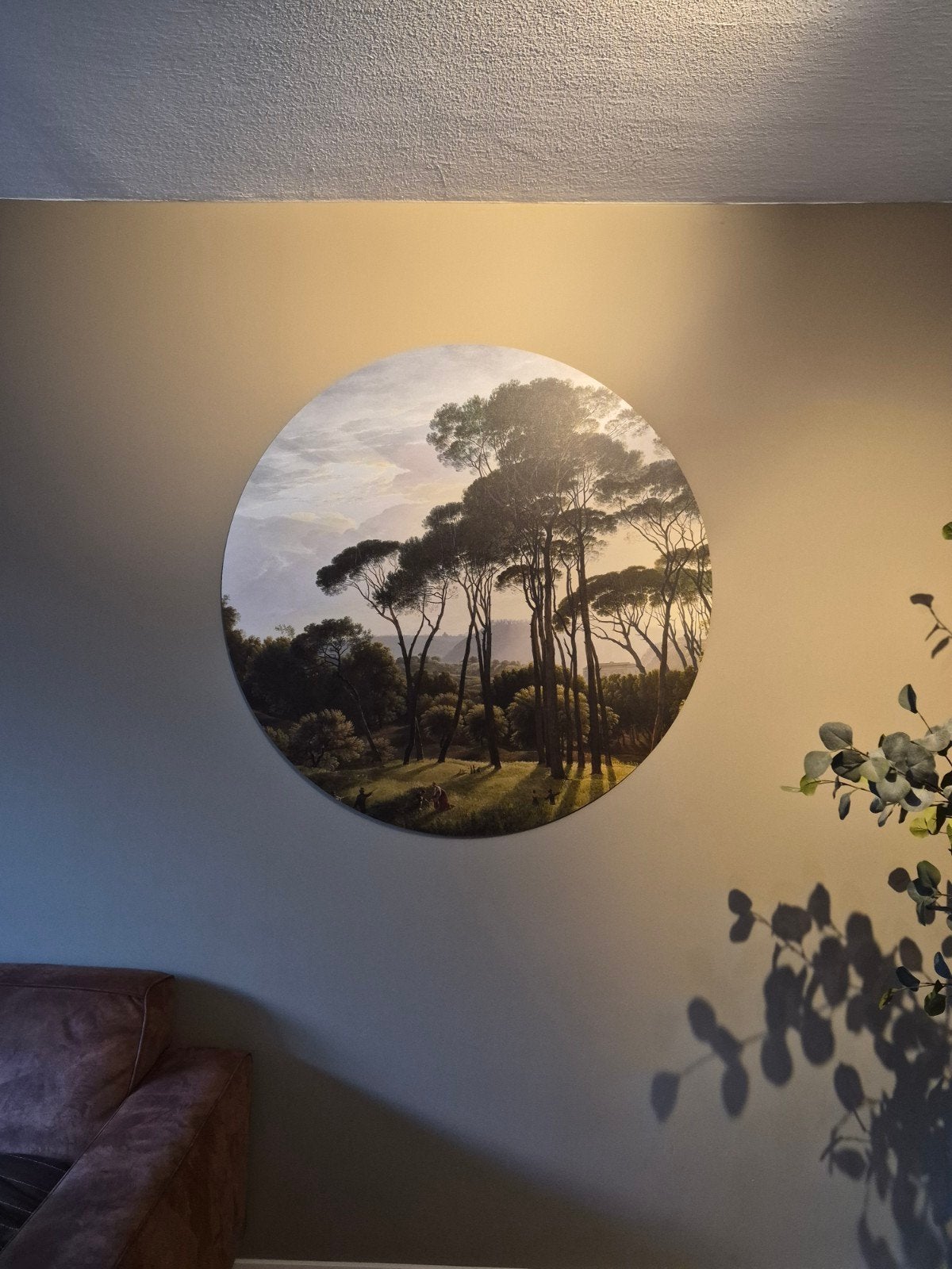 Muurcirckel met landschap, Ophalen, Overige ondergronden, Landschap, Klassiek