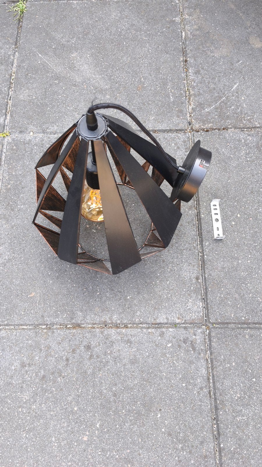 EGLO CARLTON 1 hanglamp, Gebruikt, Metaal, Modern, Industrieel, Geometrisch, E27 (groot)