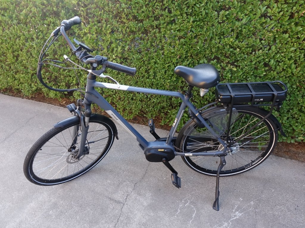 Dames en Heren e-bike van Amslod, Gebruikt, 51 tot 55 cm, 50 km per accu of meer, Ophalen