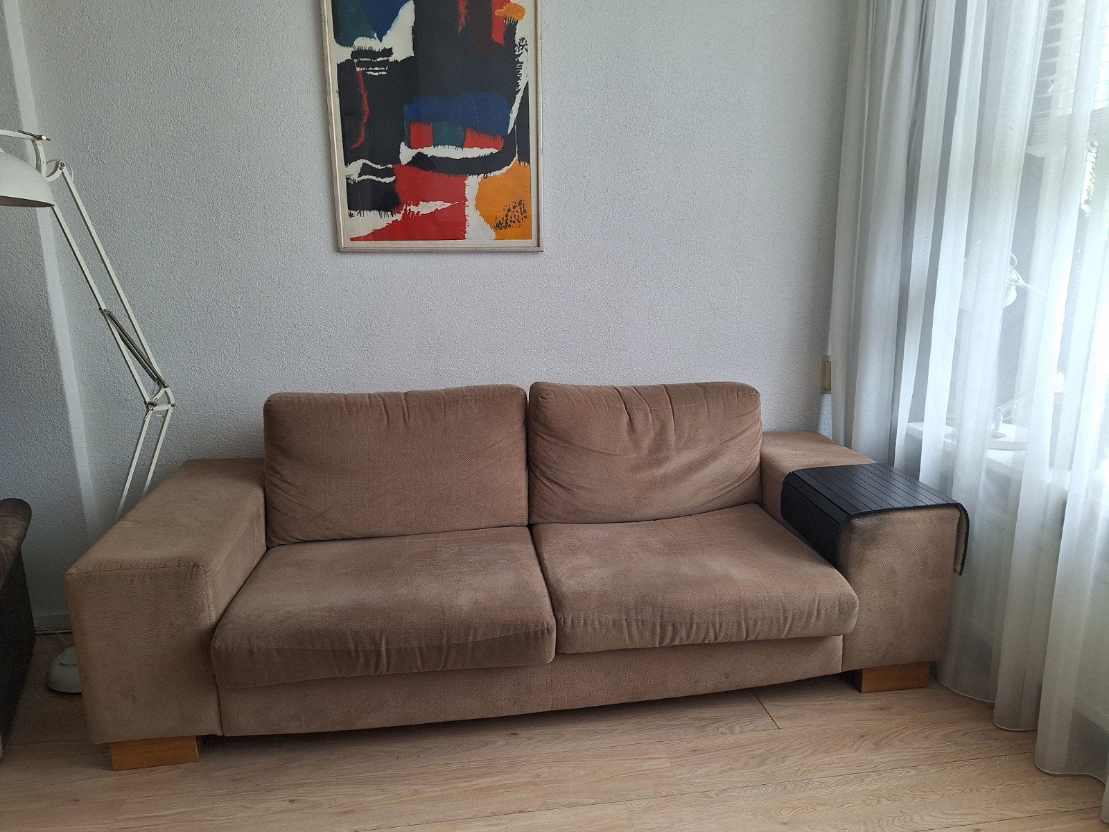 Heerlijk zittende bank, voor een prikkie, Ophalen, Gebruikt, 75 tot 100 cm, Rechte bank