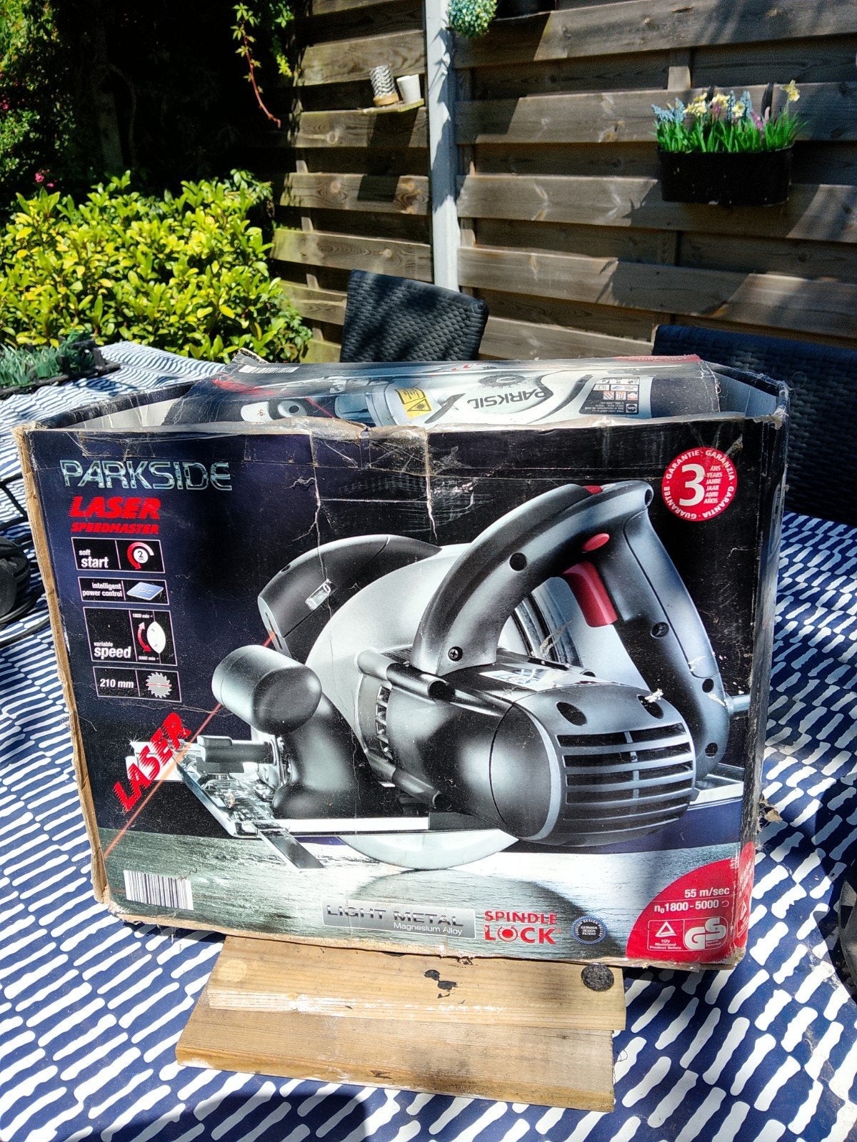 Parkside Cirkelzaag met Laser - Krachtig en Nauwkeurig, Ophalen, Gebruikt, Cirkelzaag, 70 mm of meer