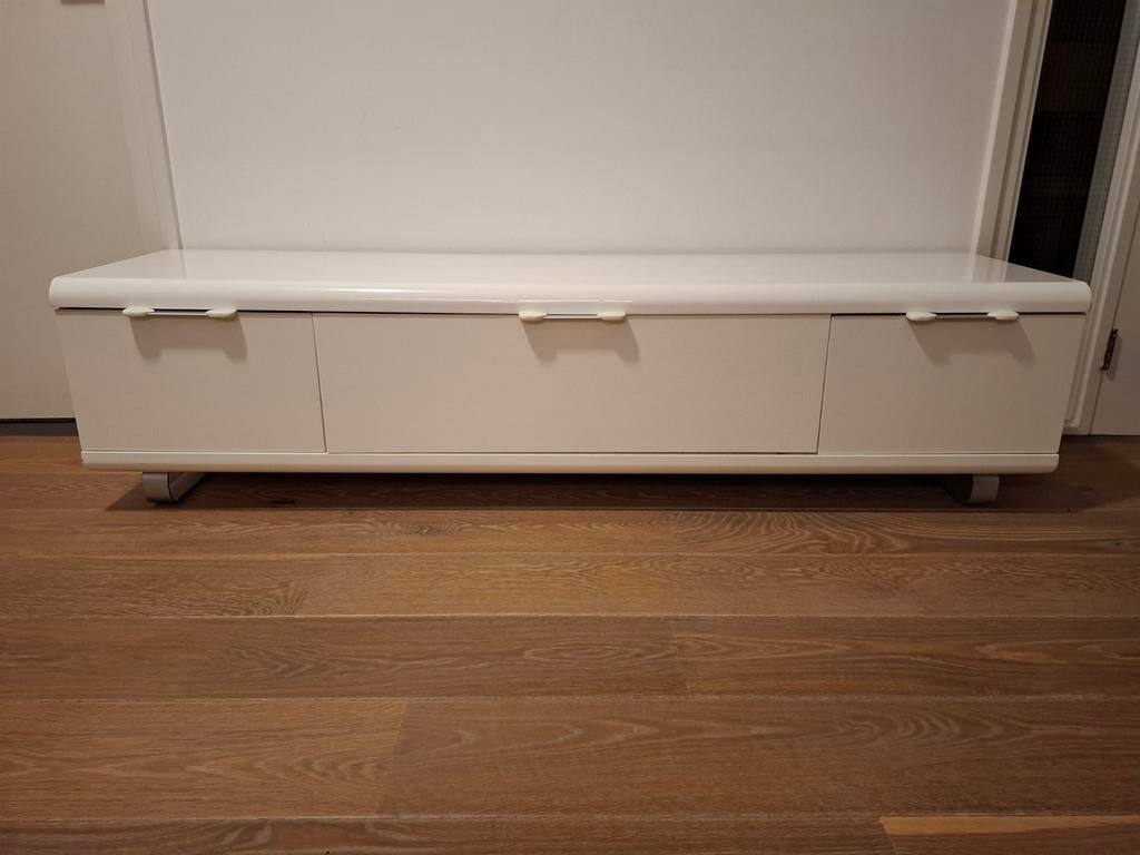 Dressoir, wit, hoogglans, Huis en Inrichting, Ophalen, Gebruikt, 25 tot 50 cm, 150 tot 200 cm