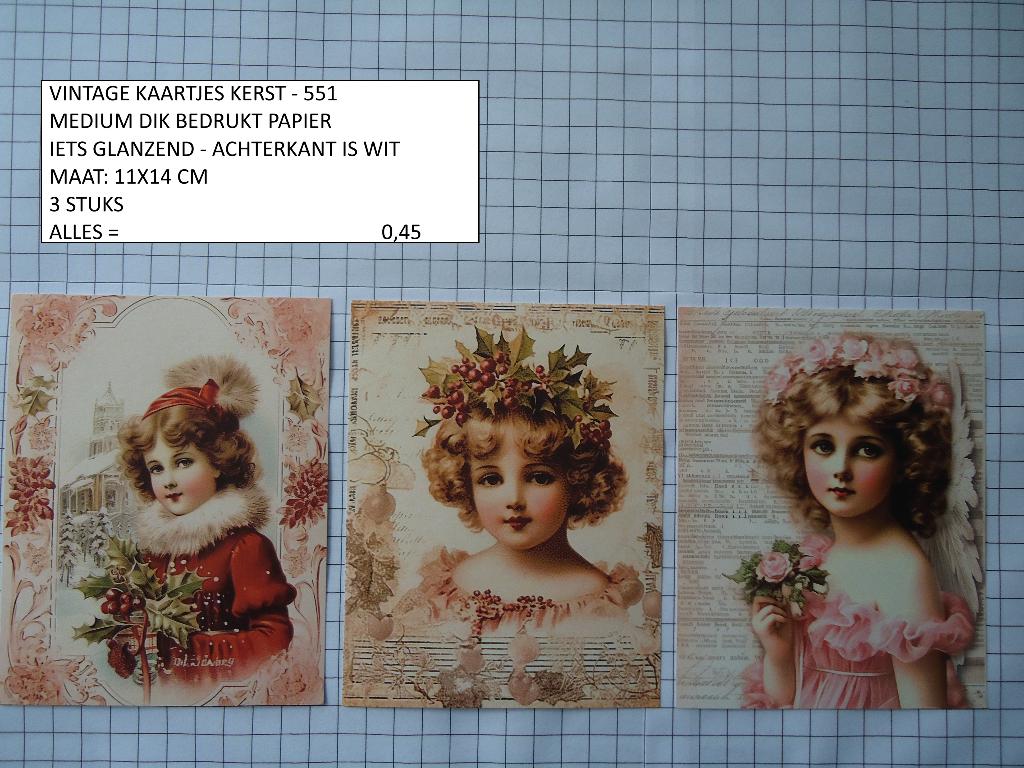 vintage kaarten kerst 551 ( alleen verzenden, Ophalen, Nieuw, Kerst, Knipvel