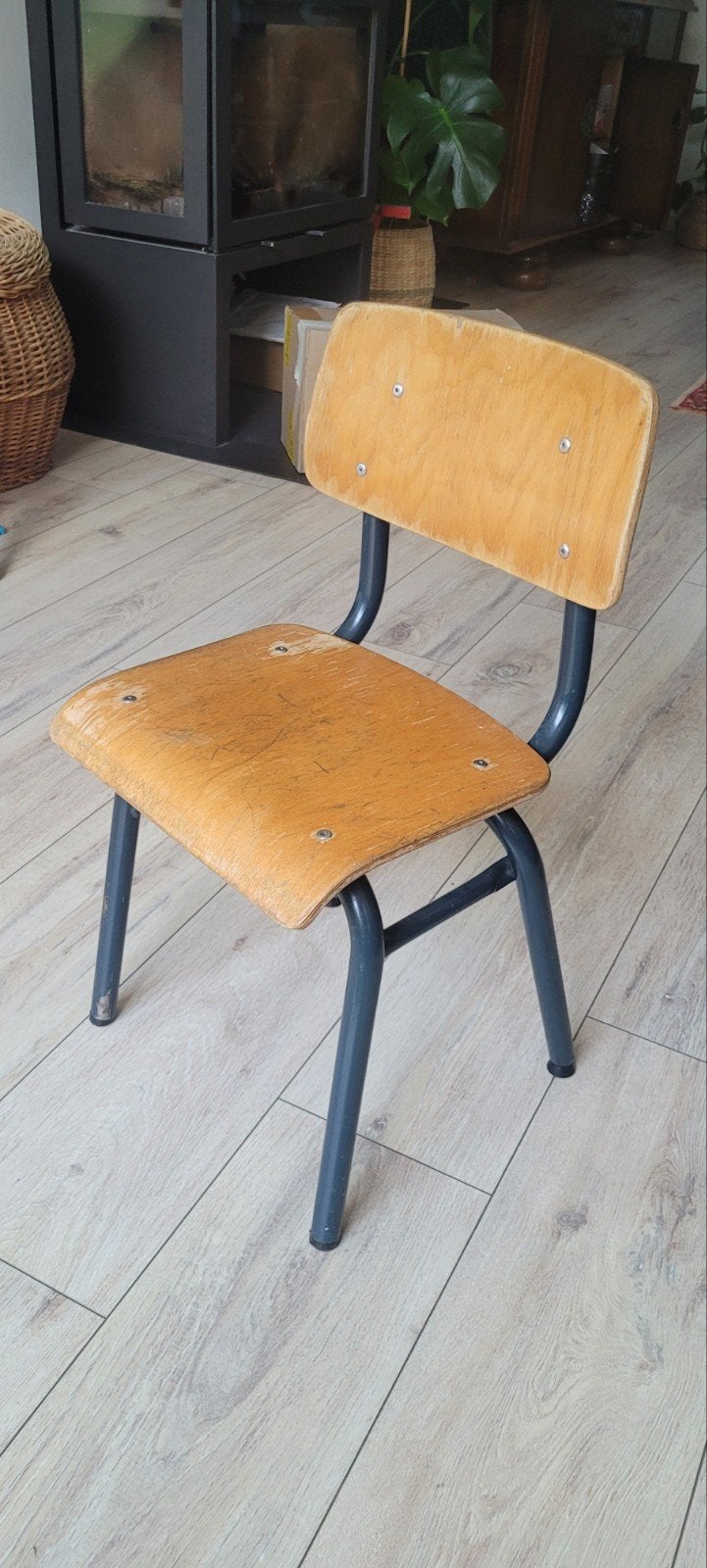 Vintage schoolstoeltje, Ophalen, Gebruikt, Stoel(en)