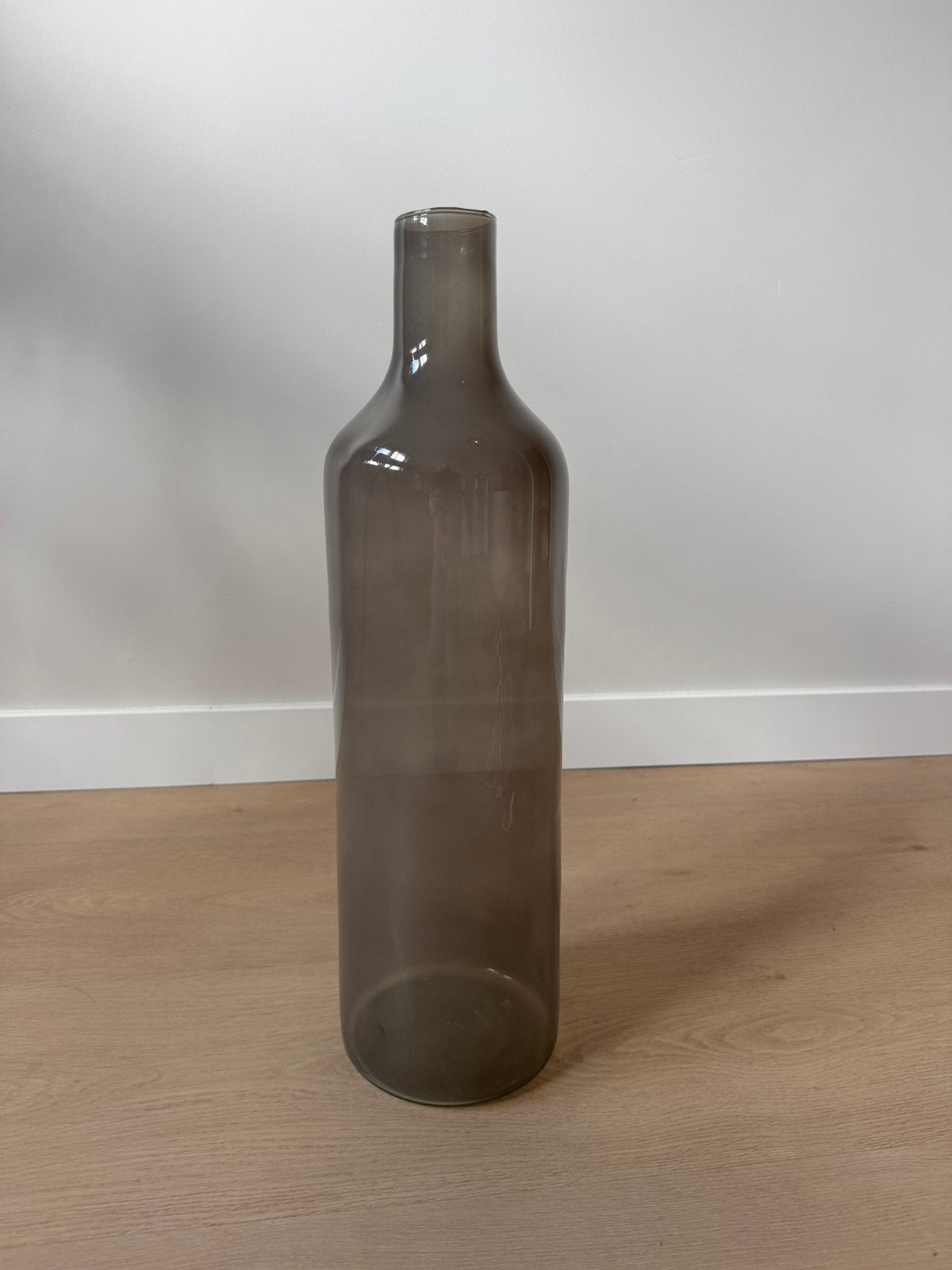 Grijze vaas van glas, Ophalen, Zo goed als nieuw, Glas