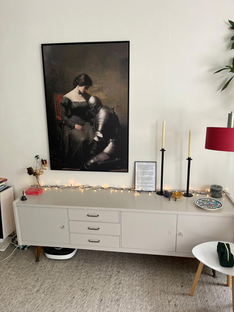 Jonkvrouw en Ridder. Canvas, Ophalen