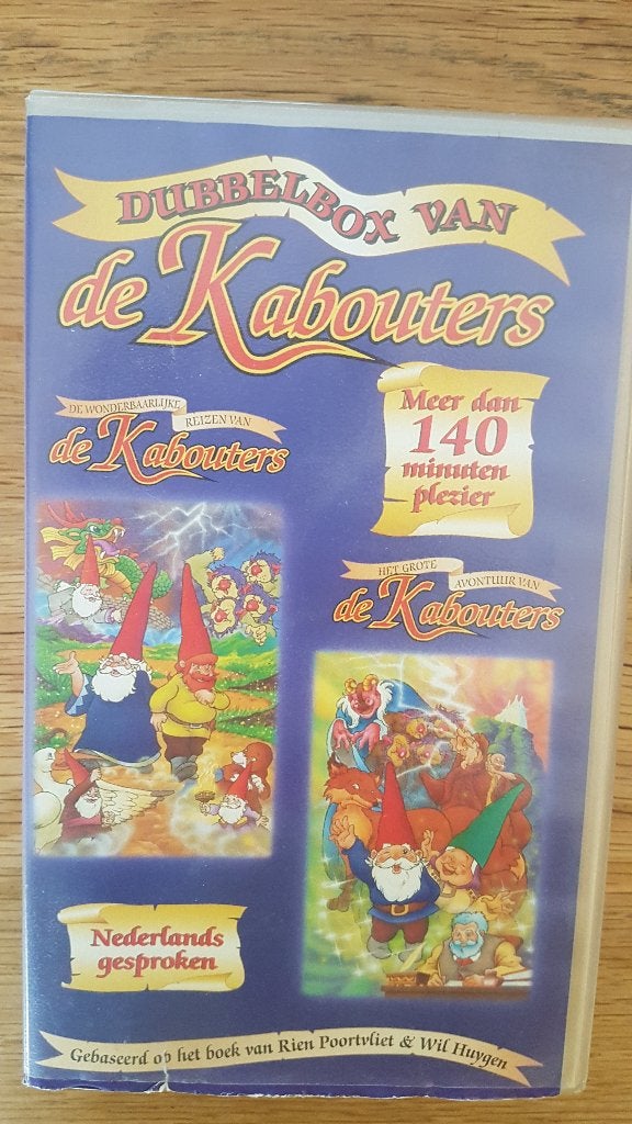 VHS dubbelbox van de Kabouters, Alle leeftijden, Ophalen of Verzenden, Zo goed als nieuw