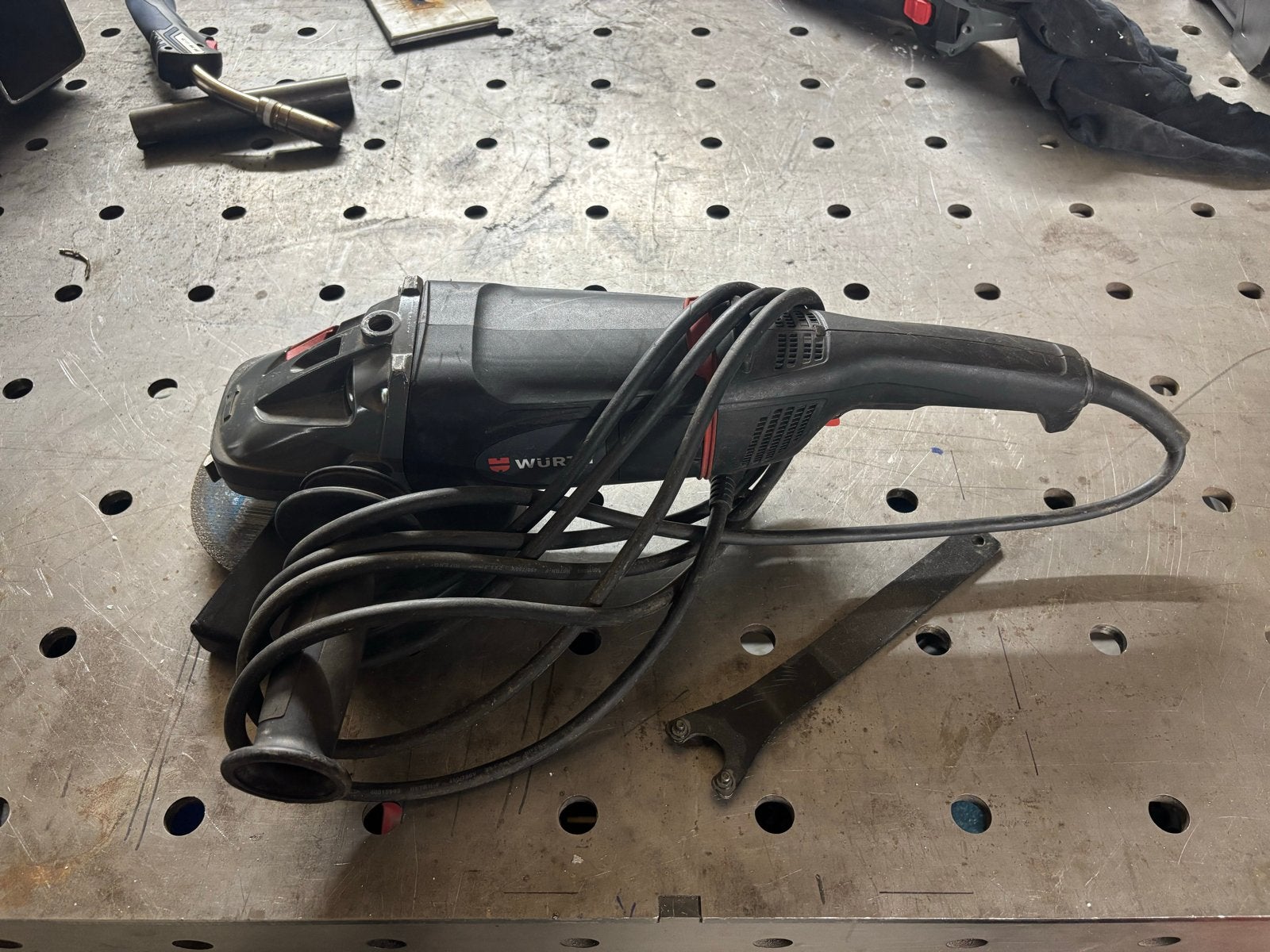 WURTH EWS 230mm Haakse slijper 2400W, Ophalen of Verzenden, Gebruikt, 1000 watt of meer, Haakse handslijpmachine