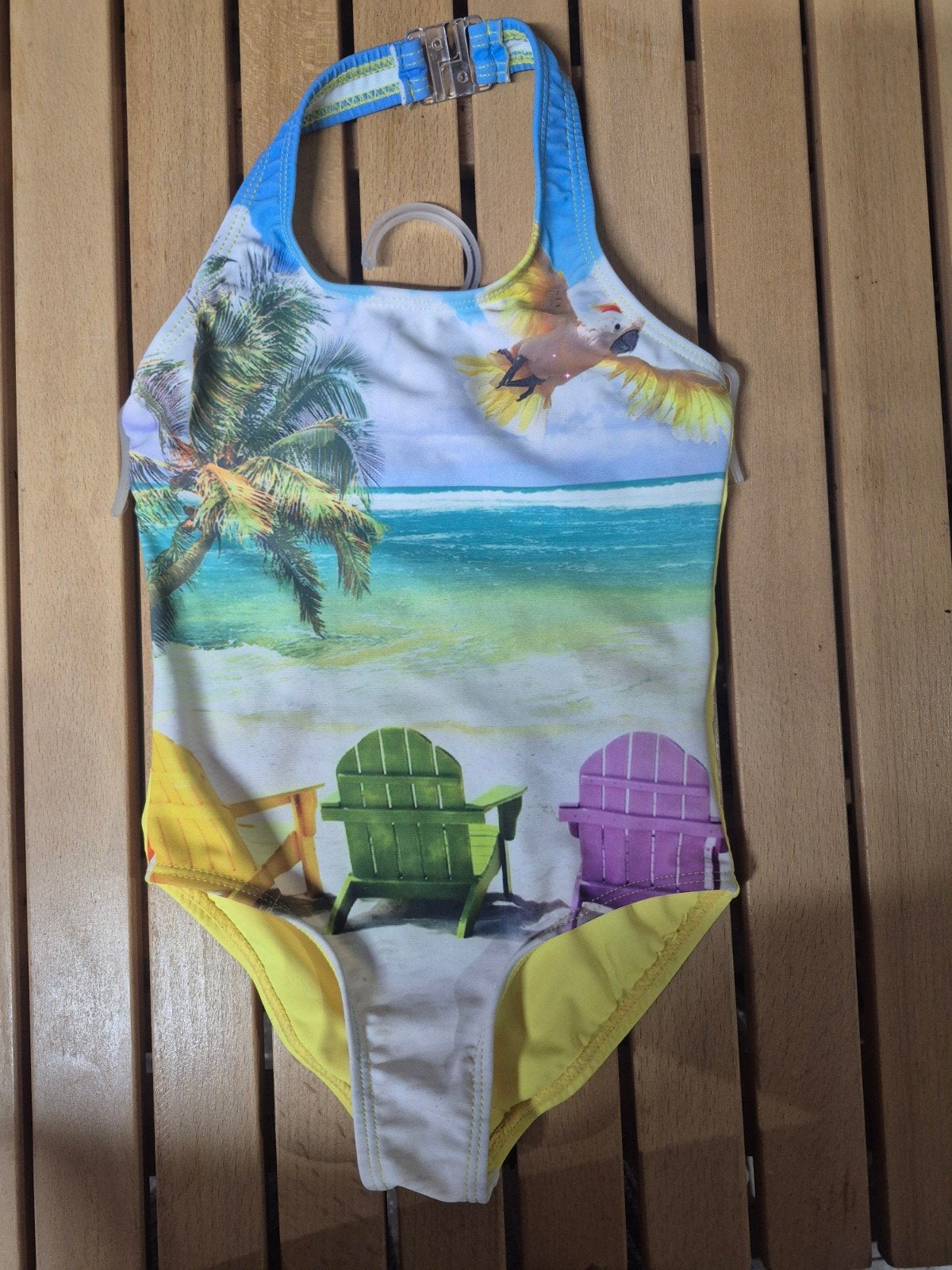 Leuk badpak met strandprint voor meisjes, Ophalen of Verzenden, Gebruikt, Meisje, Badpak