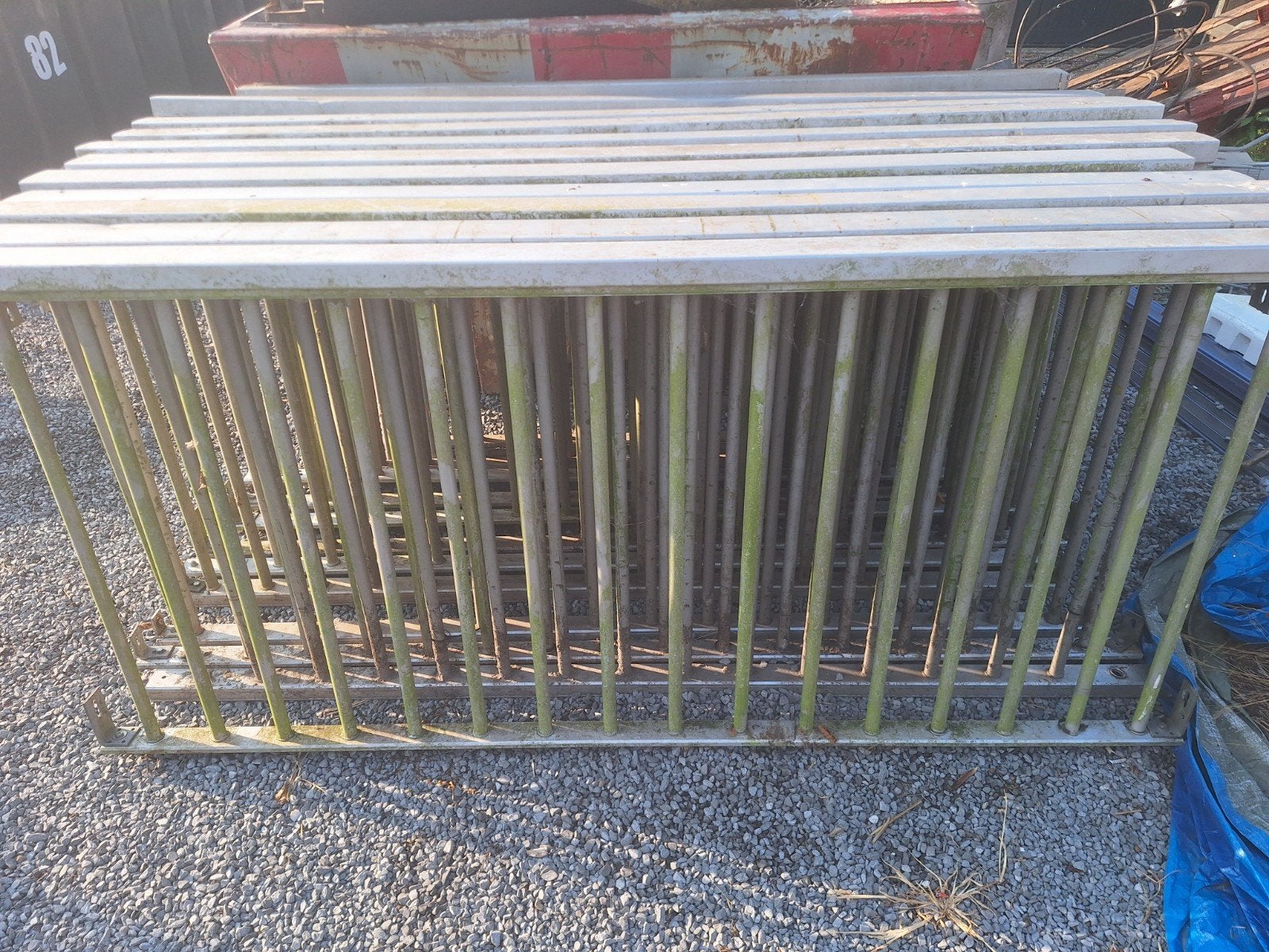 10 x aluminium hekwerk + enkele restdelen, Tuin en Terras, Tuinhekken en Hekwerk, Ophalen, Gebruikt, Aluminium, Overige typen