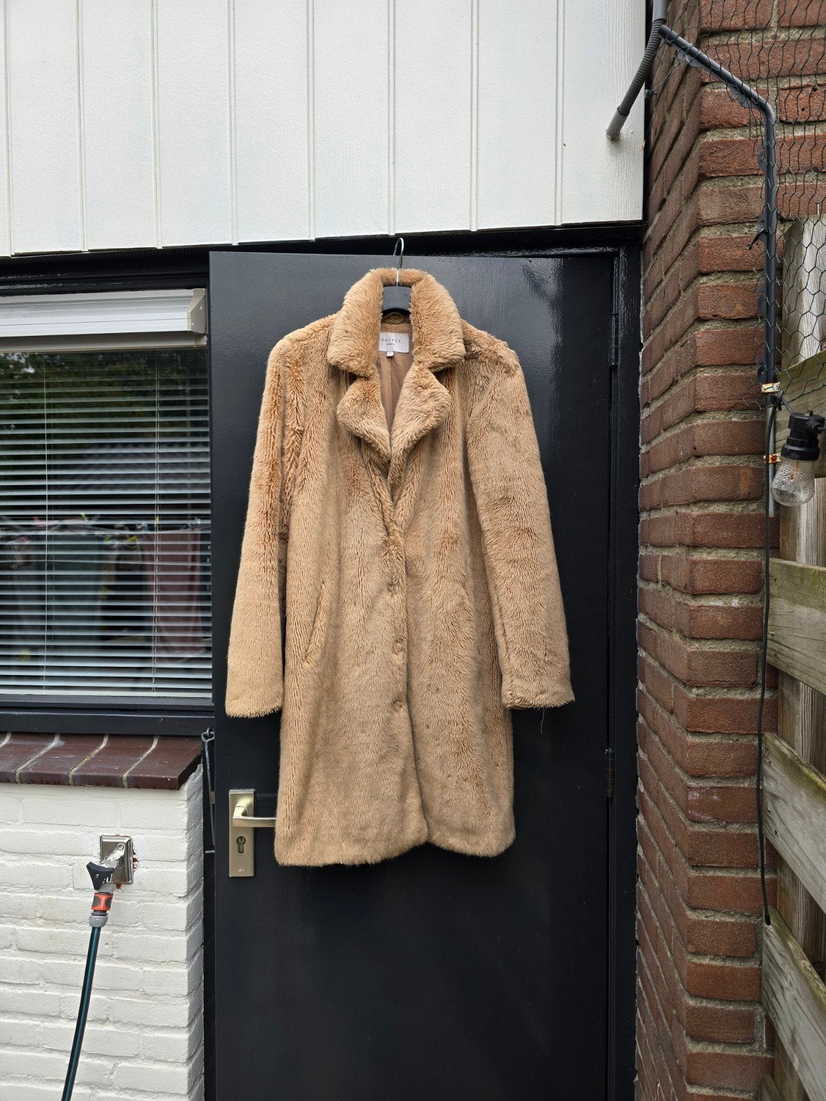 Costes faux fur nepbont maat S camel driekwart winterjas jas, Ophalen of Verzenden, Zo goed als nieuw, Maat 36 (S), Bruin