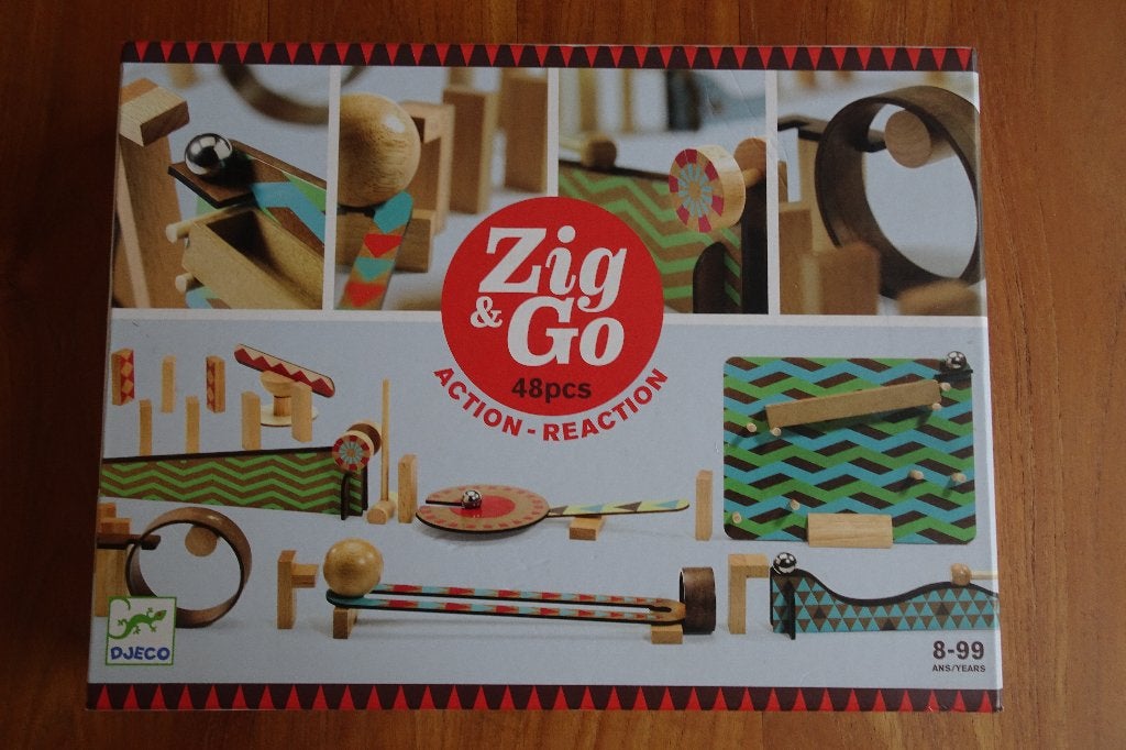 Djeco Zig & Go Actie-Reactie knikkerbaan 48-delig, Ophalen of Verzenden, Nieuw
