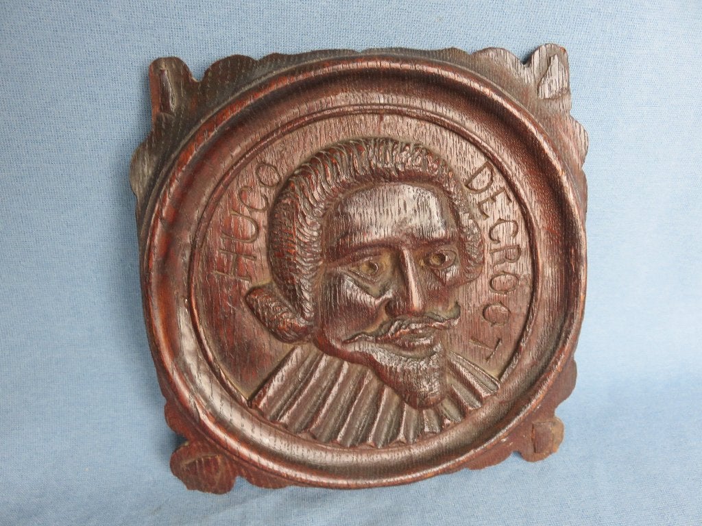 Antiek paneeltje van Hugo de Groot – ca. 1800, Ophalen of Verzenden