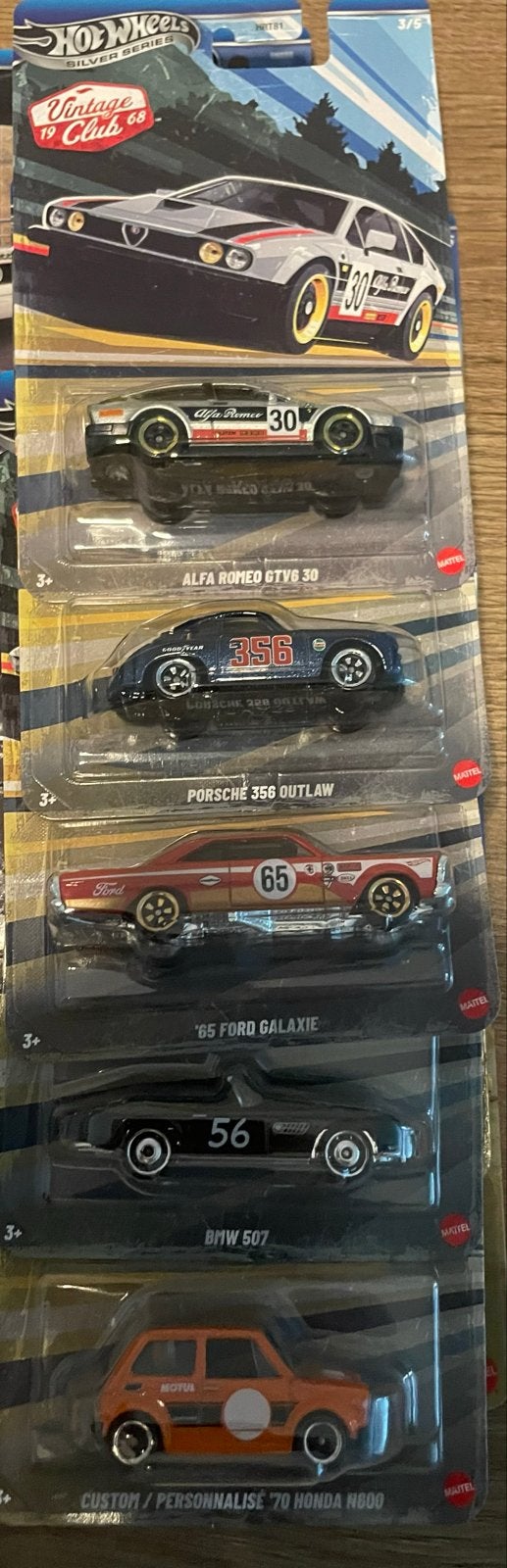 Hot Wheels Vintage Club Silver Series Set (5 auto's), Ophalen of Verzenden, Nieuw, Auto