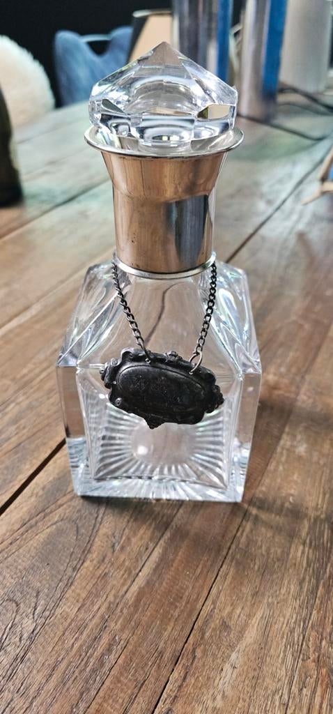 Kristallen Whiskey Karaf met Diamant dop, Antiek en Kunst, Ophalen of Verzenden