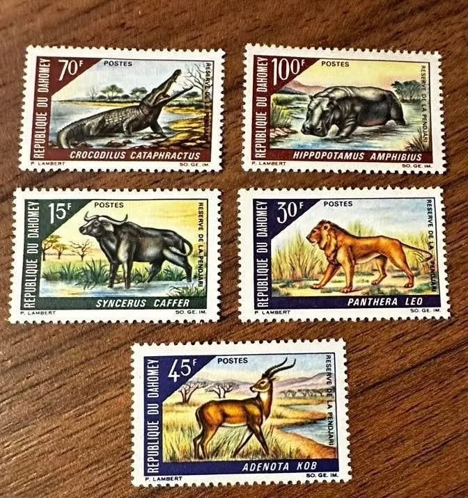 Dahomey  Benin 1968 dieren postzegels ongebruikt, Ophalen of Verzenden, Overige landen