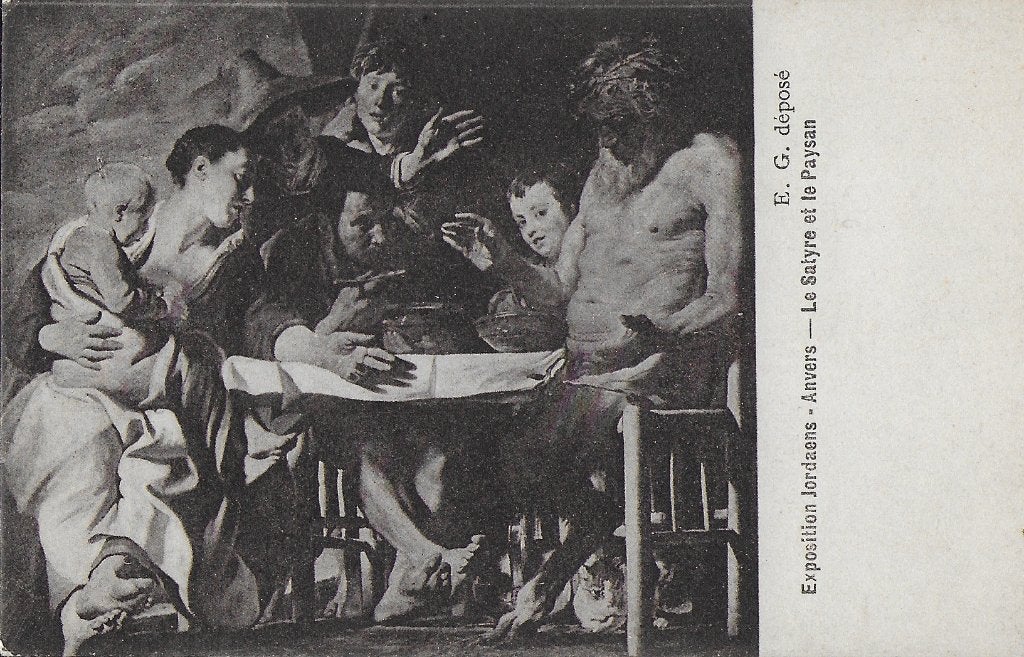 Z301 oude ansichtkaart expositie jordaens antwerpen, Ophalen of Verzenden, 1940 tot 1960, Gelopen, Overige thema's