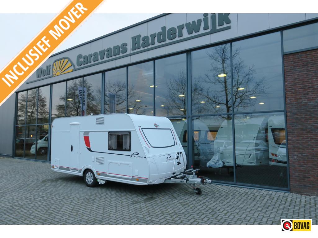 Bürstner Premio 395 TS MOVER+FIETSENDR.+GR.KOELK, Caravans en Kamperen, Bedrijf, Treinzit, Tot en met 3, Bürstner