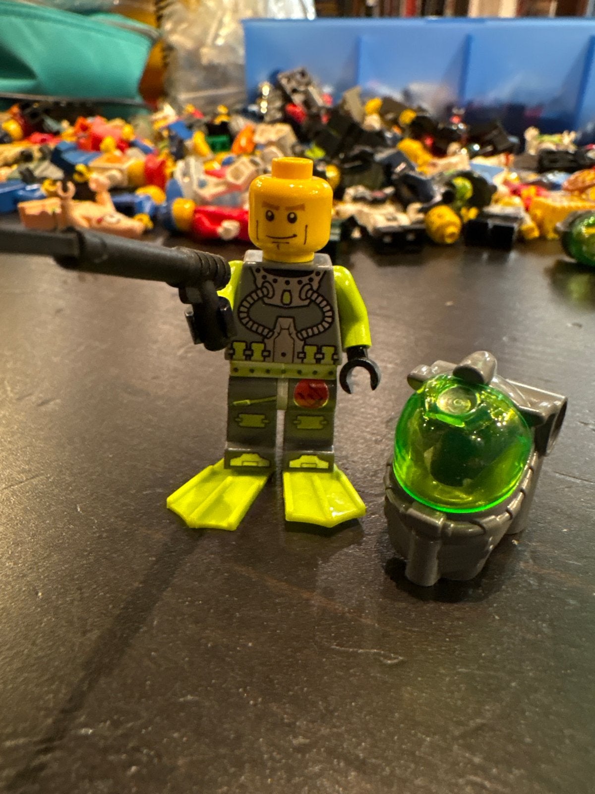 Lego Atlantis Duiker Minifiguur met Accessoires, Ophalen of Verzenden, Gebruikt