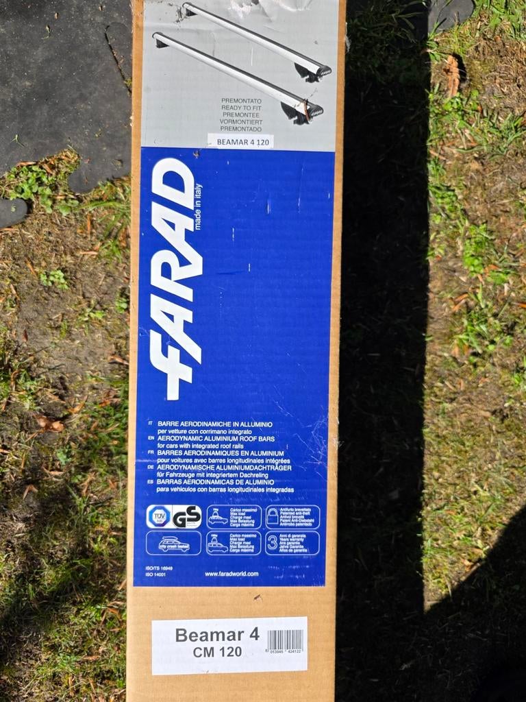 Farad Beamar 4 dakdragers 120cm - 100kg draagvermogen, Auto diversen, Dakdragers, Ophalen of Verzenden, Zo goed als nieuw