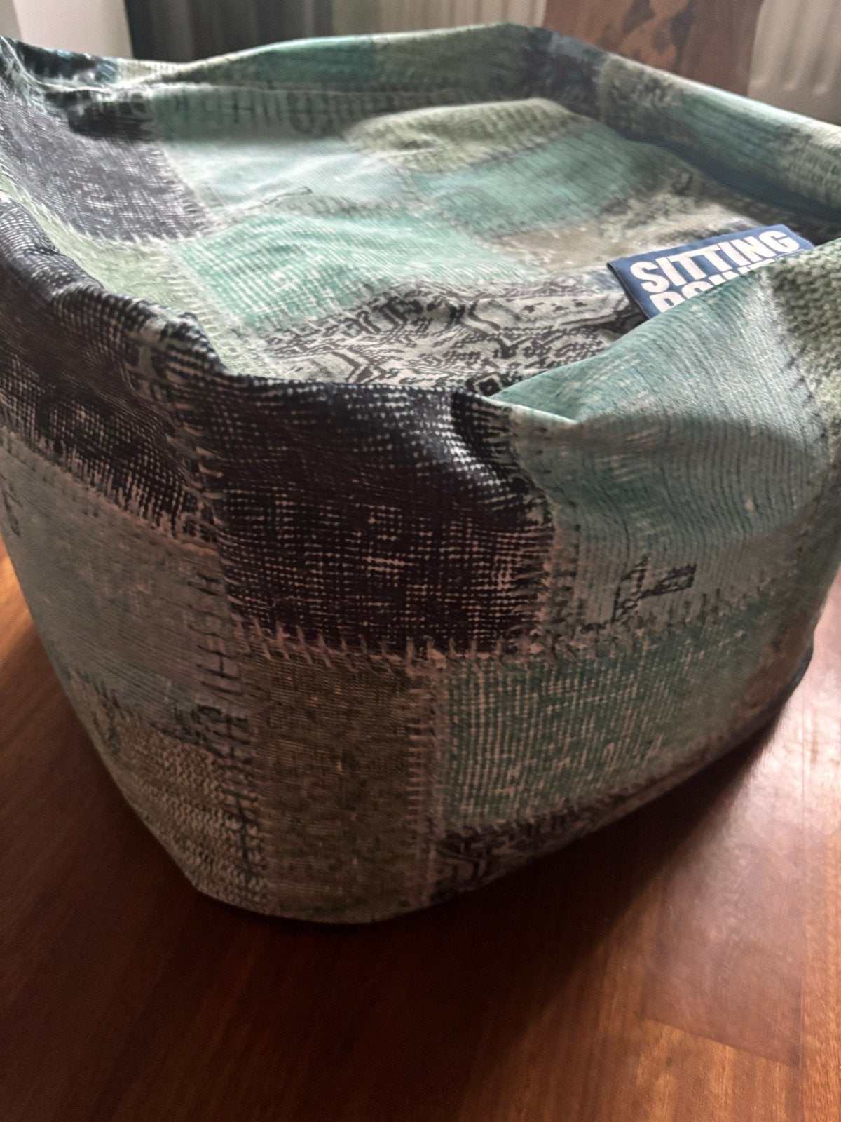 1 x Zitzak van Sitting Point - Patchwork Design, Minder dan 50 cm, Vierkant, Ophalen of Verzenden, Zo goed als nieuw