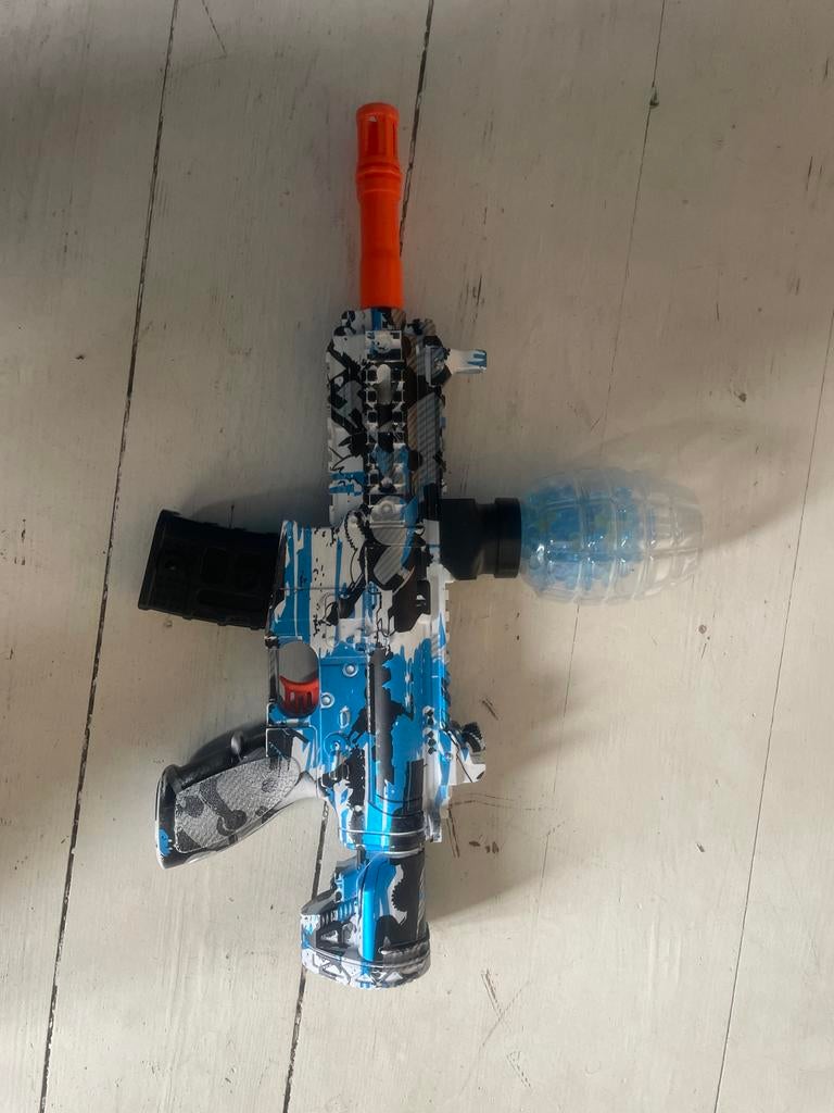 Gel Blaster Geweer - Blauw/Zwart Camo (excl. oplader), Ophalen of Verzenden, Zo goed als nieuw