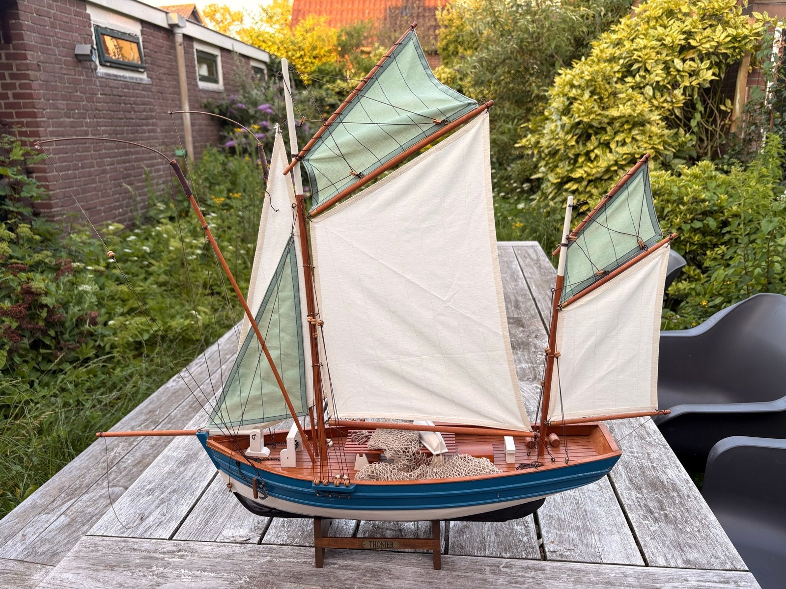 Thonier modelschip - 75 cm hoog, 87 cm breed, Ophalen, Gebruikt, Groter dan 1:32, Overige merken