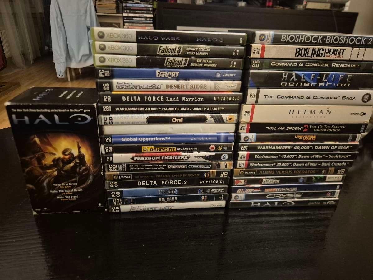 Grote collectie PC en Xbox 360 games (o.a. Halo, Fallout), Ophalen, Gebruikt, Overige genres, 1 speler