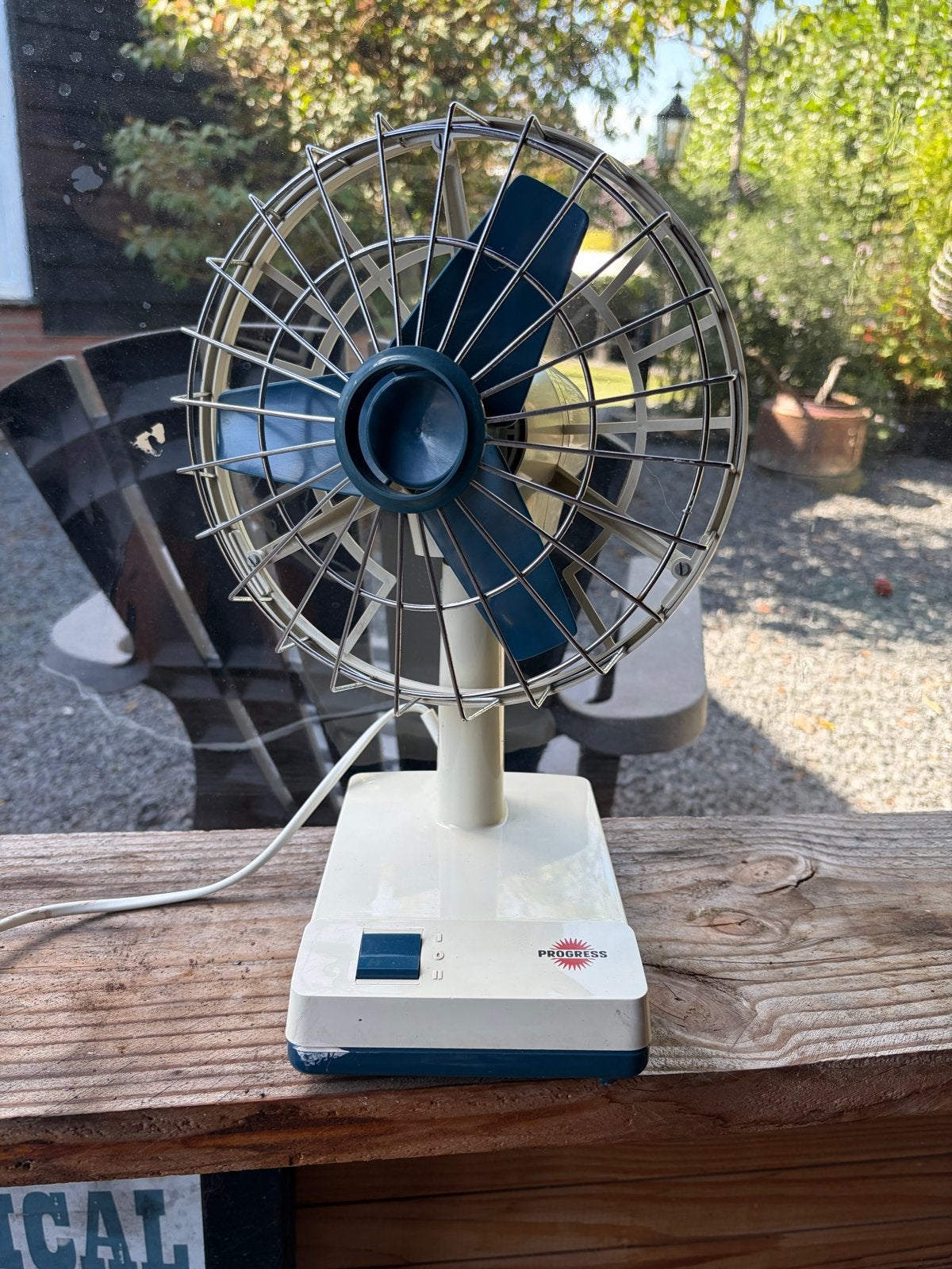 Vintage Progress Tafelventilator - 25 Watt, Witgoed en Apparatuur, Ophalen of Verzenden, Gebruikt, Tafelventilator