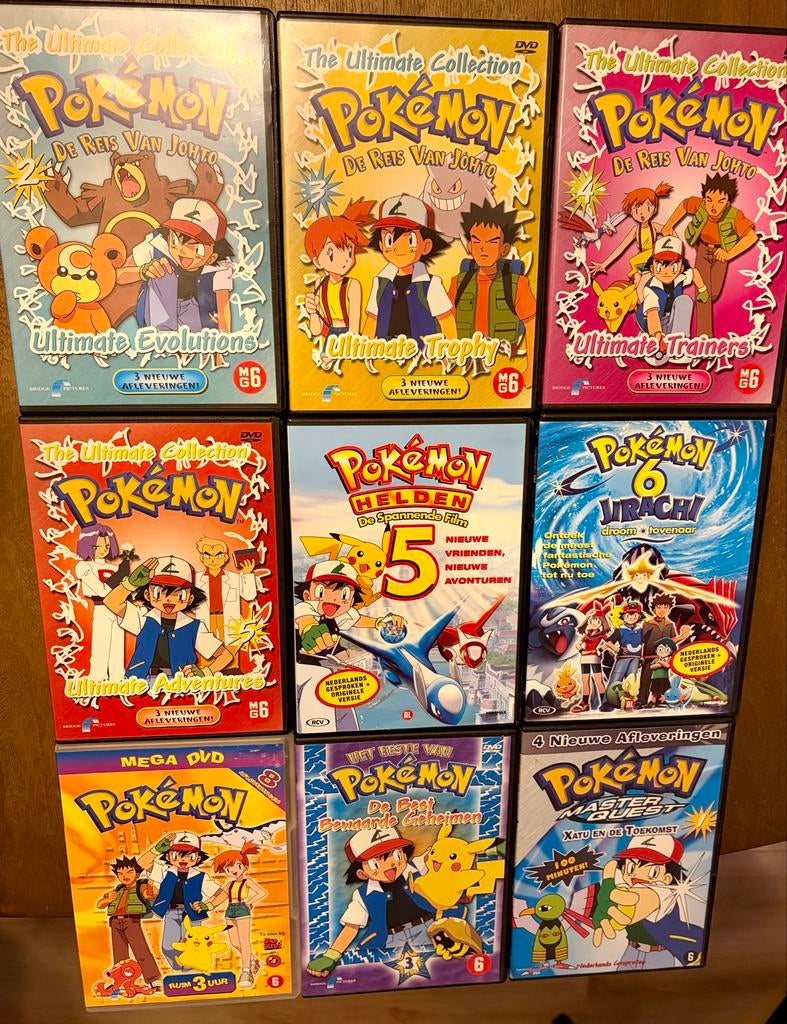 Pokémon DVD Collectie: 9 DVDs - Films & Afleveringen, Alle leeftijden, Ophalen of Verzenden, Zo goed als nieuw