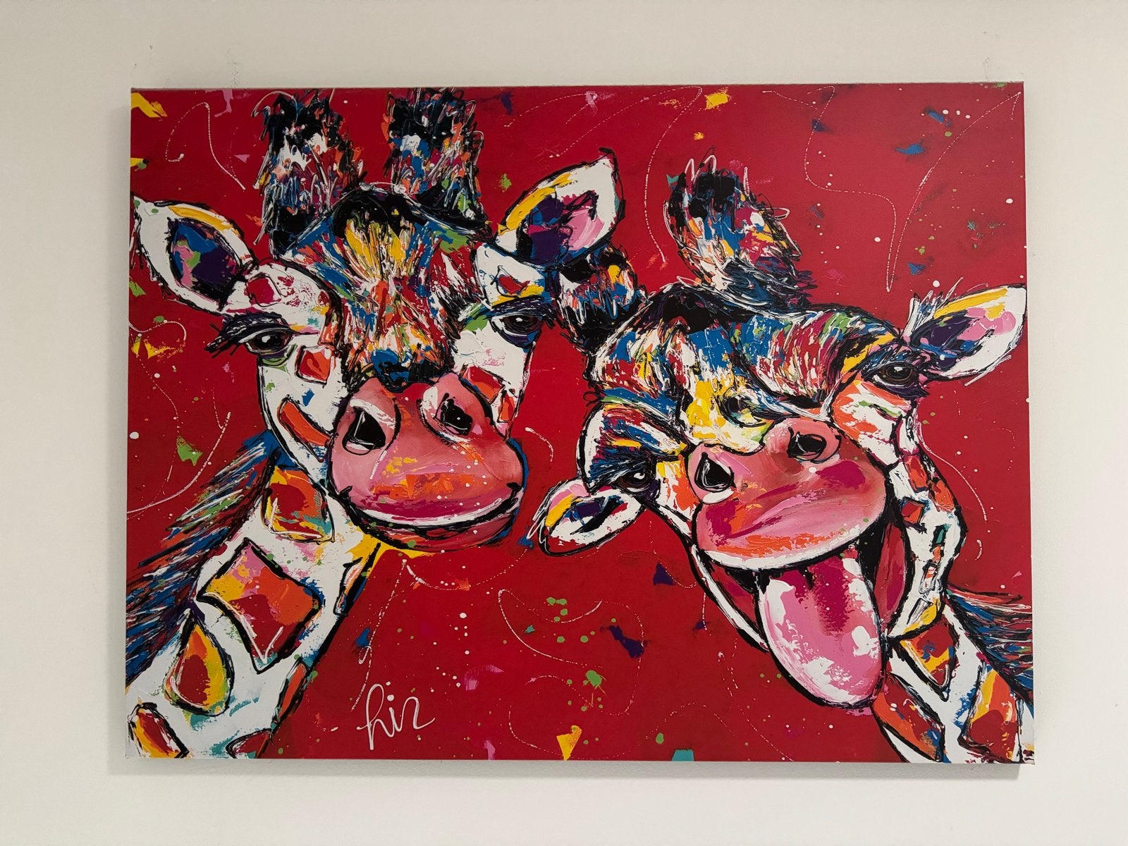3 Zeefdrukken 120x80cm by Liz / Vrolijkschilderij, Gelimiteerde oplage, Ophalen, Dieren en Natuur, Zeefdruk