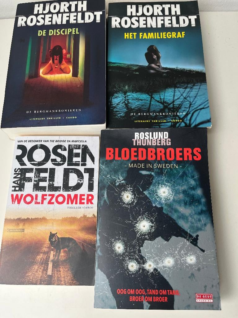 4 scandinavische thrillers, Boeken, Ophalen of Verzenden, Zo goed als nieuw