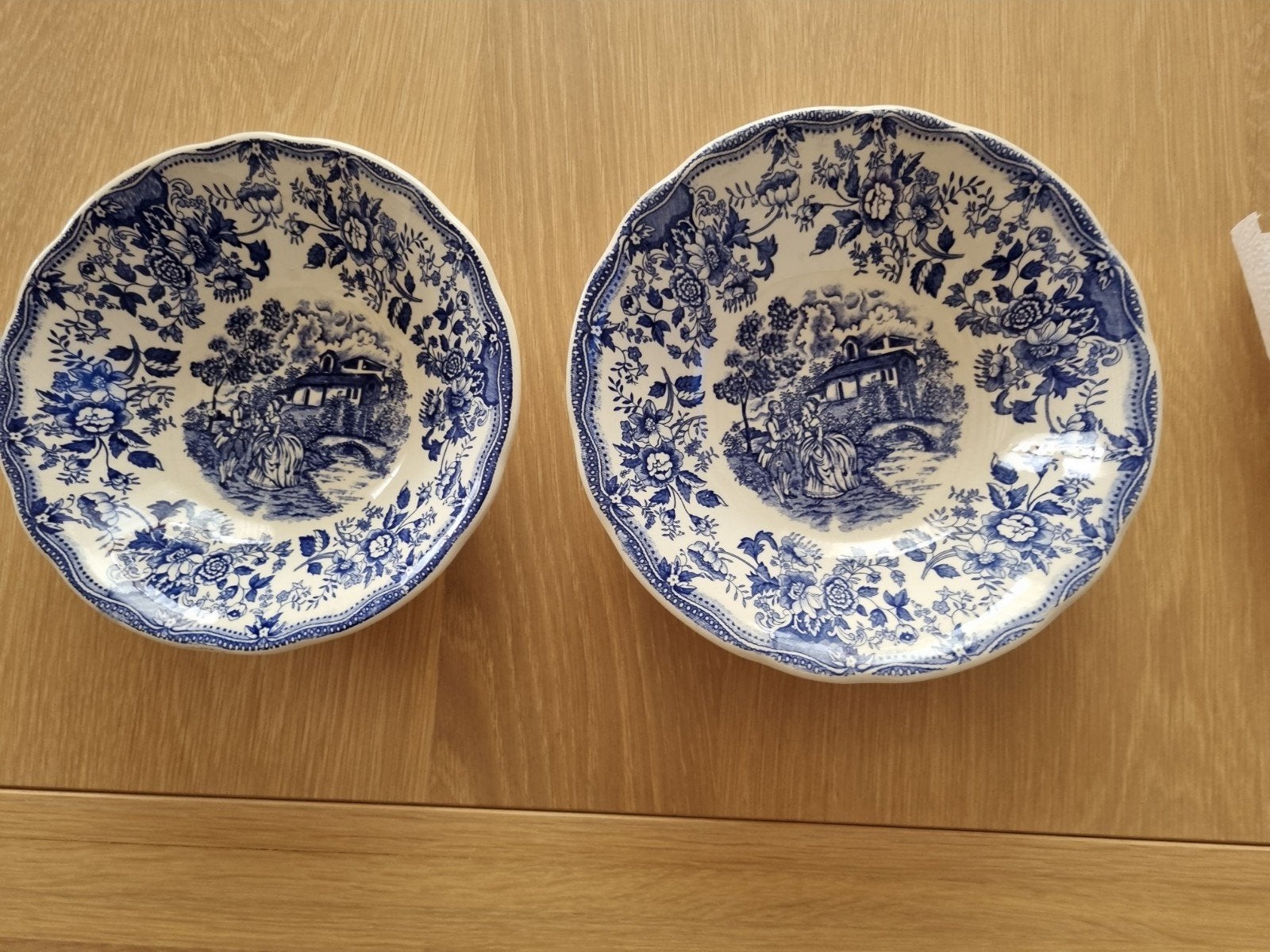 kom/bord vintage Engels blauw aardewerk, Ophalen of Verzenden