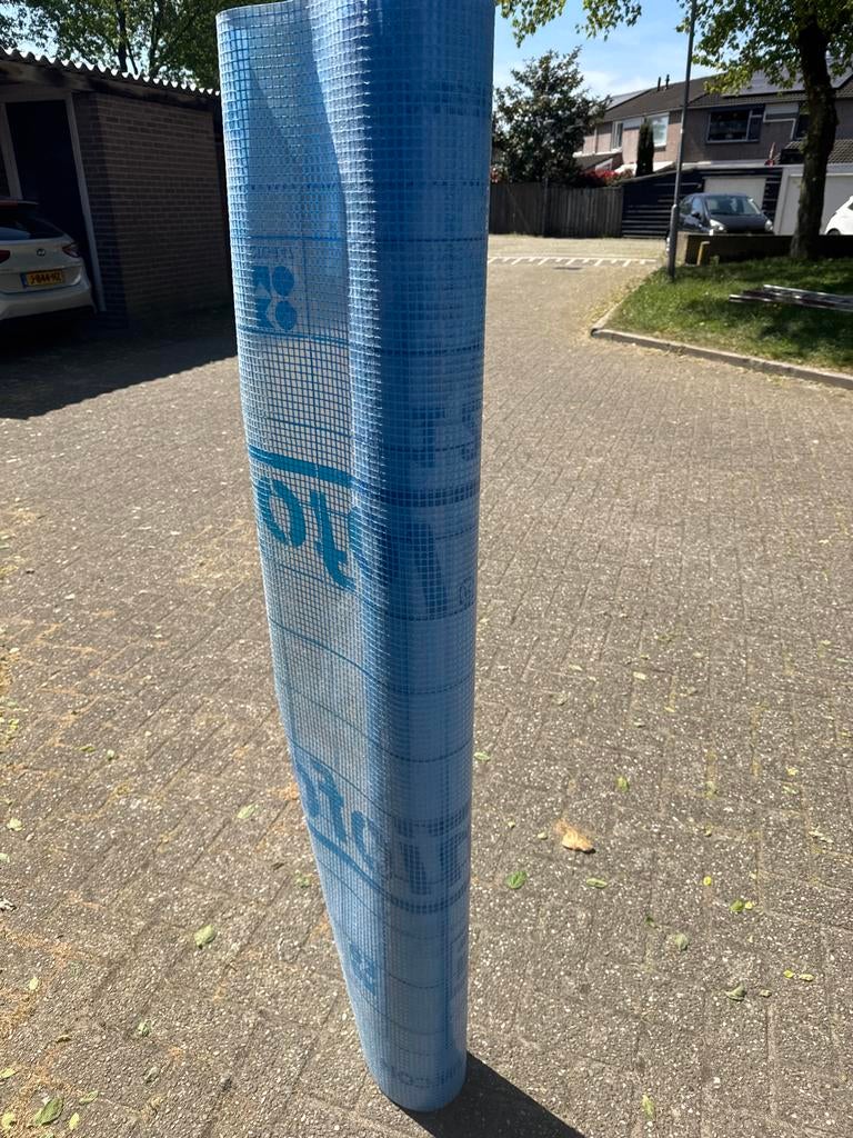 Miofol blauw folie - circa 30 meter - damp open, Ophalen, Nieuw, 15 m² of meer, Folie