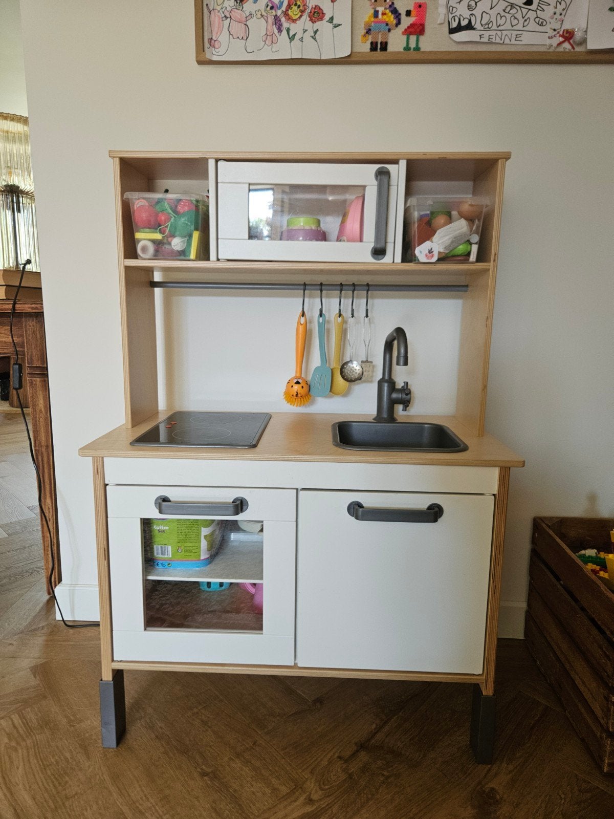 IKEA Duktig Speelkeuken met accessoires en speelgoedeten, Ophalen, Gebruikt, Hout, Speelkeuken