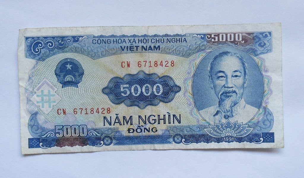 Viëtnam 5000 Dong 1991, Postzegels en Munten, Bankbiljetten | Azië, Verzenden