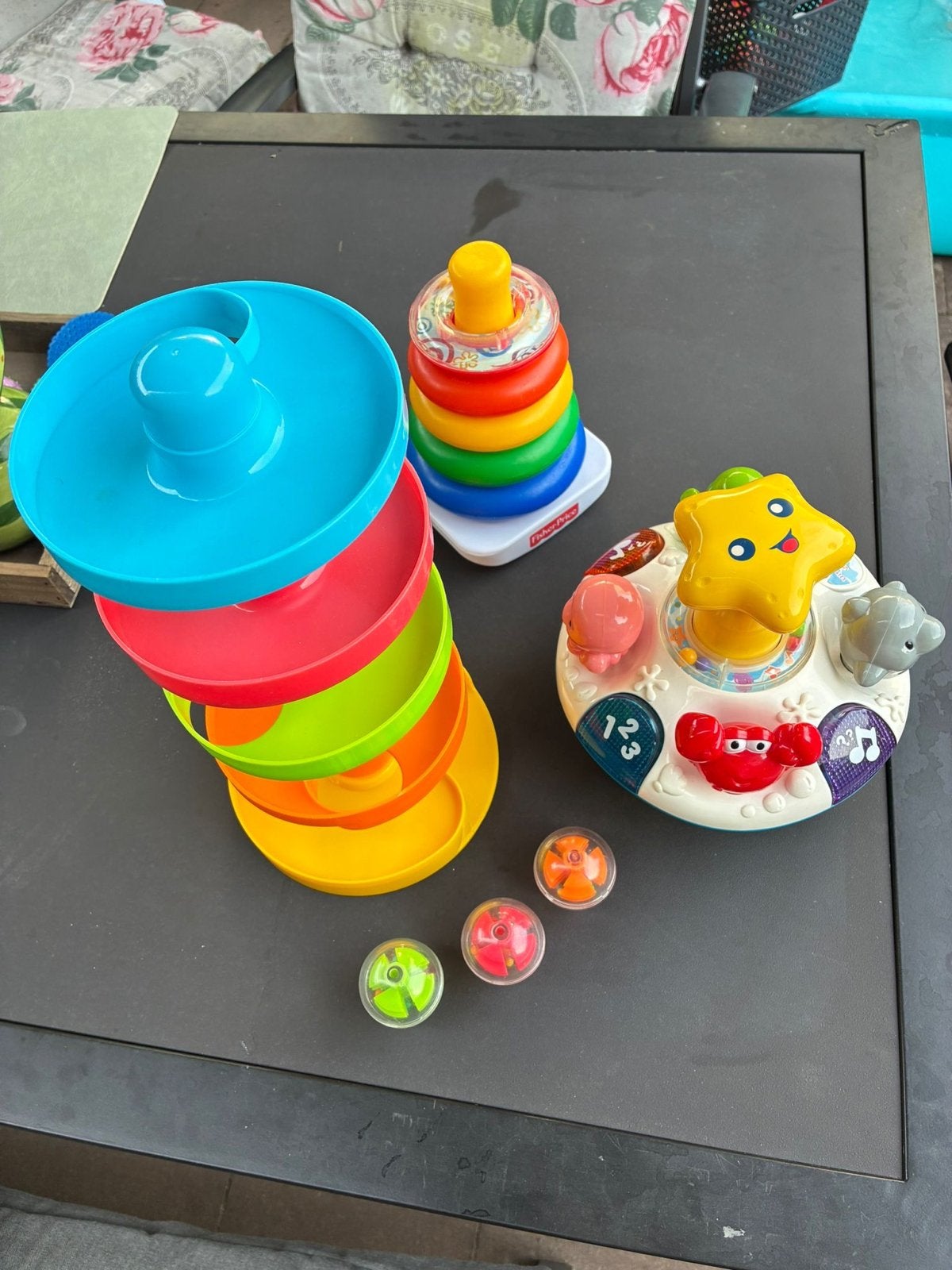 Fisher-Price Baby Speelgoed Set: Stapeltoren, Ballenbaan & M, Kinderen en Baby's, Ophalen of Verzenden, Gebruikt, Overige typen