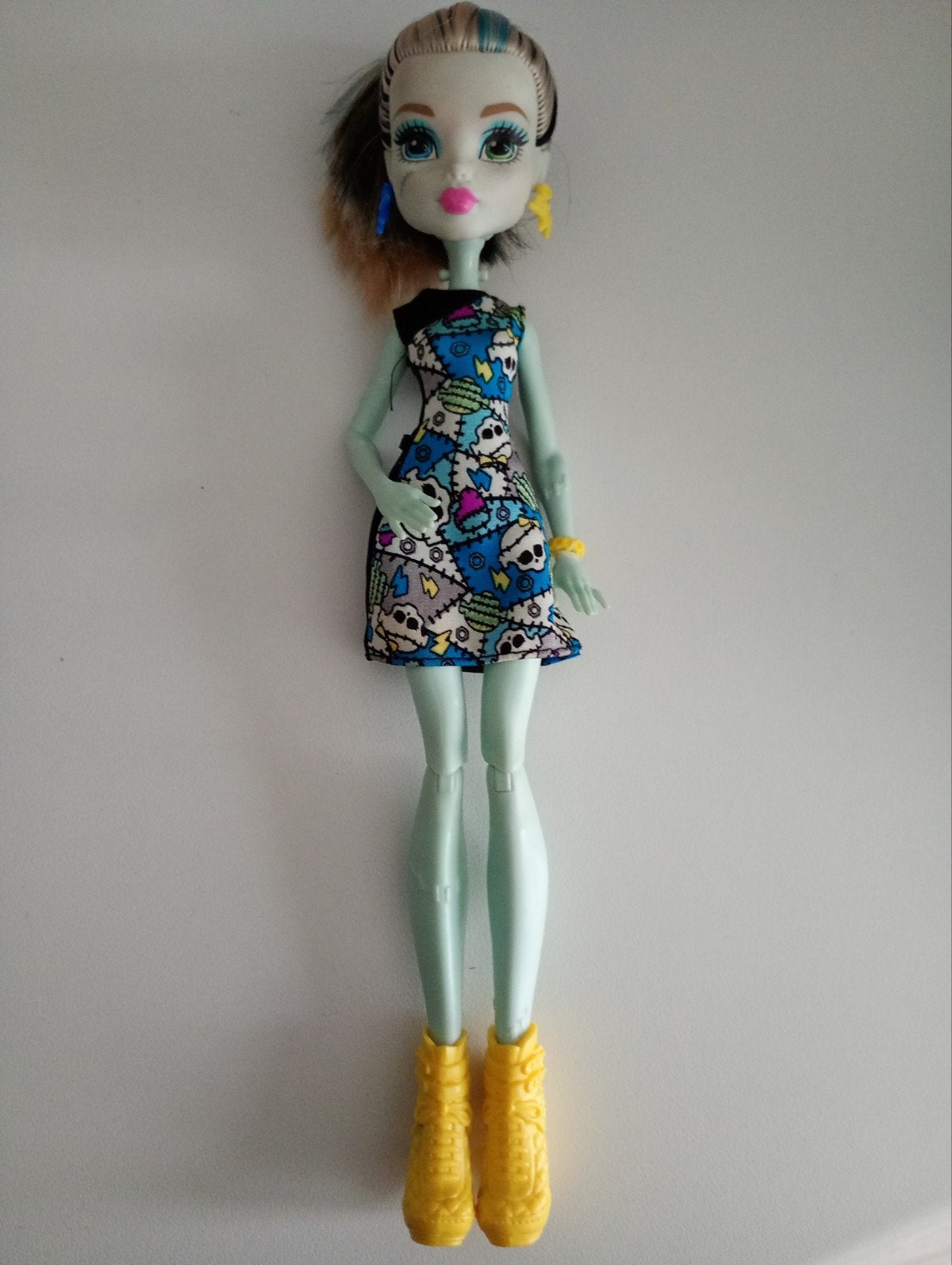 Monster High Frankie Stein zgan, Ophalen of Verzenden, Zo goed als nieuw, Overige typen
