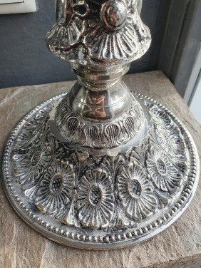 Prachtige heel grote vintage kandelaar heel zware kwaliteit., Overige materialen, Zusss, Gebruikt, Ophalen of Verzenden