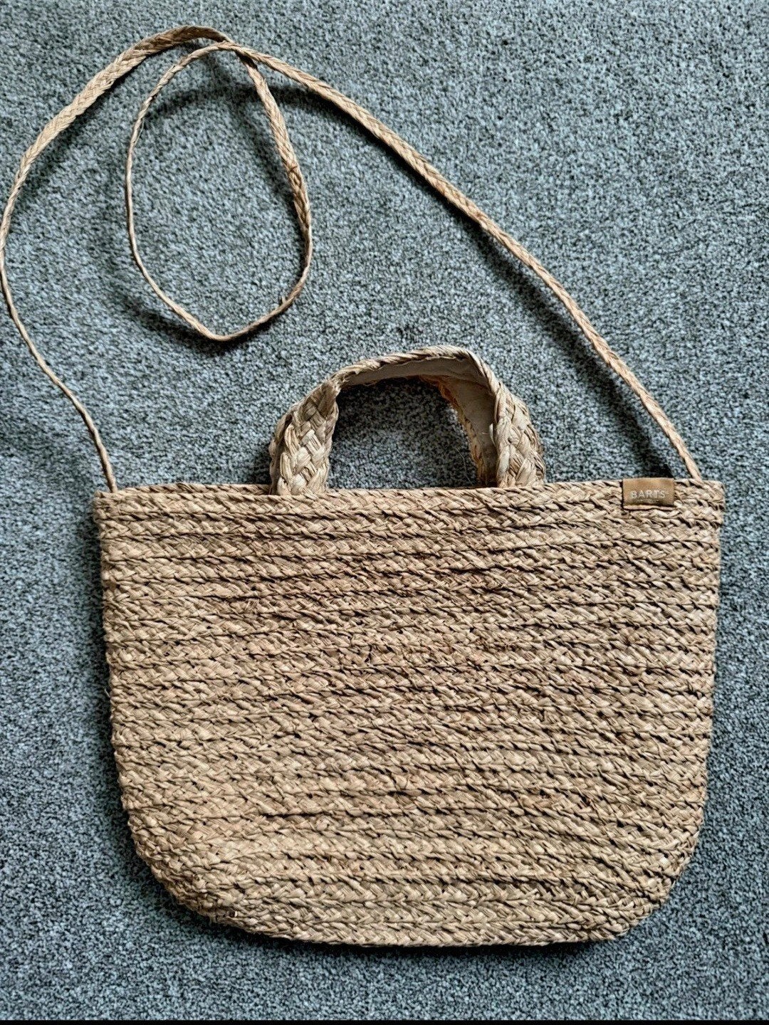 Barts rieten tasje in nieuwstaat, Ophalen of Verzenden, Zo goed als nieuw, Beige, Schoudertasje