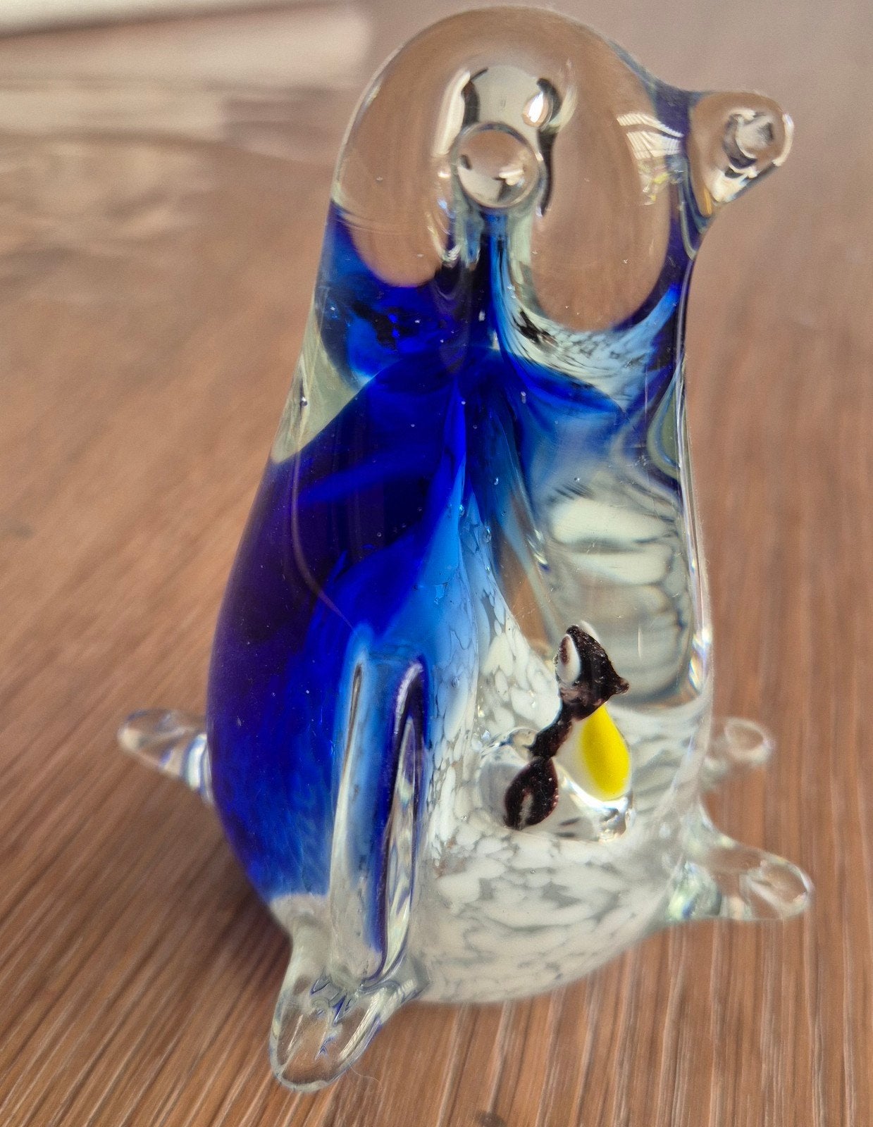 Glazen Pinguïn met Baby Pinguïn in Buik - 10cm, Ophalen of Verzenden, Zo goed als nieuw, Scandinavisch