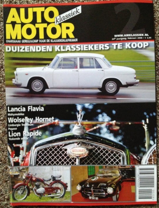 AMK: Lancia Flavia, Wolseley Hornet, Lion Rapide, Pegaso, Ophalen of Verzenden, Zo goed als nieuw, Algemeen