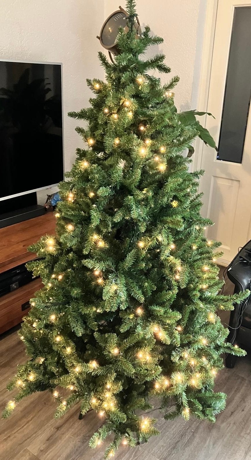 Kunstkerstboom 180 cm hoog. Met lampjes, Diversen, Ophalen, Gebruikt