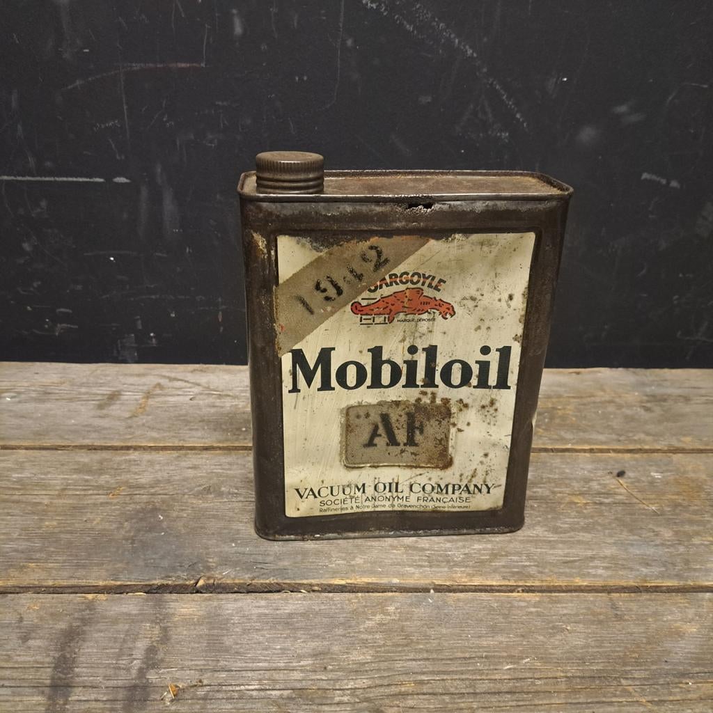 Mobiloil blik olieblikken, Verzamelen, Ophalen, Gebruikt, Overige