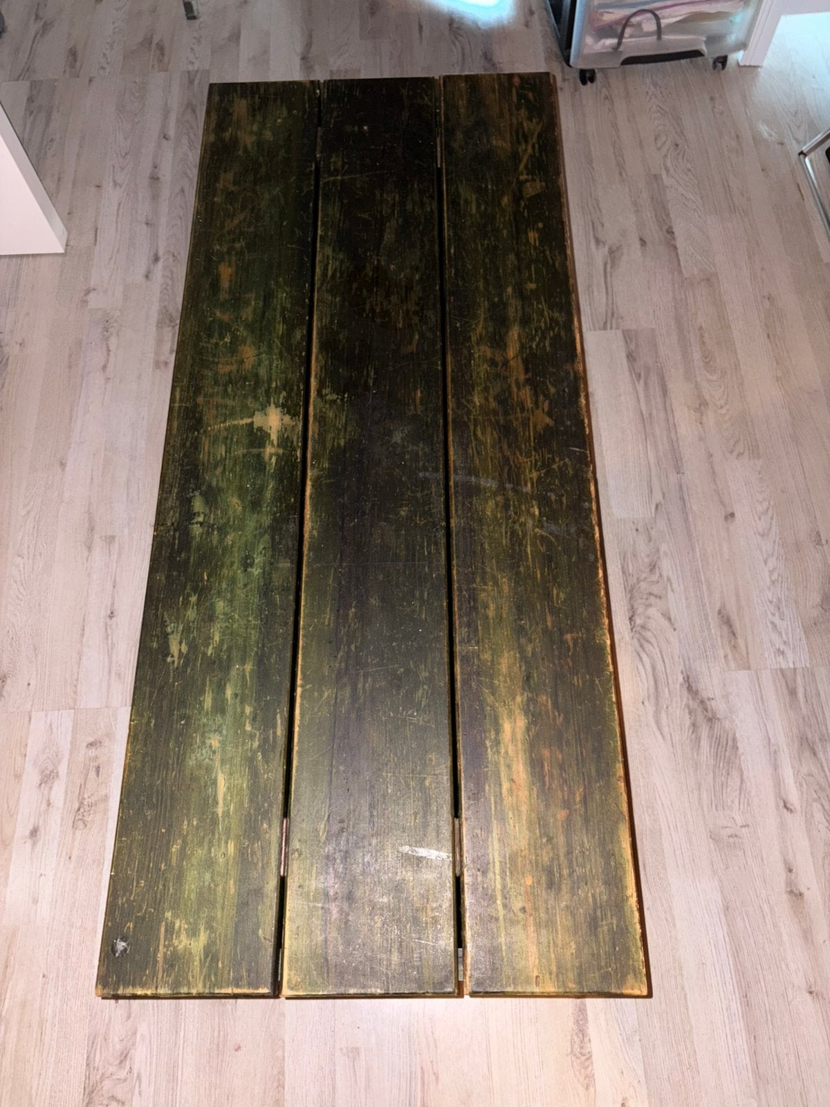 Massief houten vintage dekenkist / opbergkist 117 cm –Stevig, Huis en Inrichting, Woonaccessoires | Kisten, Ophalen, Minder dan 50 cm