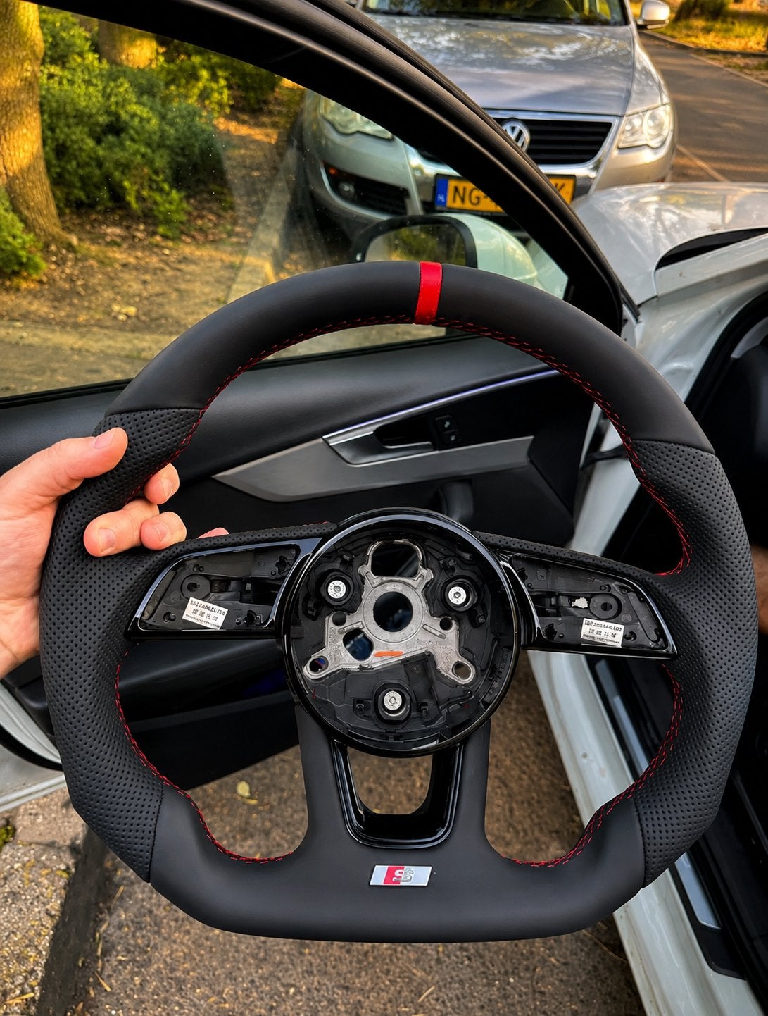 Audi S-line Stuurwiel - Nieuwstaat met Rode Stiksels, Auto-onderdelen, Ophalen of Verzenden, Nieuw, Audi