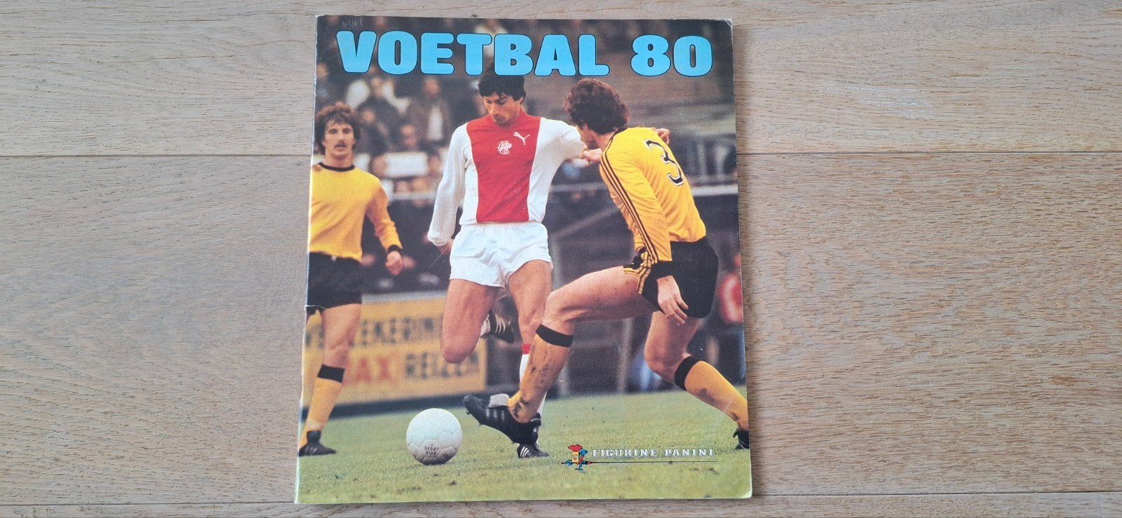 PANINI VOETBAL 80 ALBUM MET 71 PLAATJES., Ophalen of Verzenden, Gebruikt, Overige binnenlandse clubs, Poster, Plaatje of Sticker
