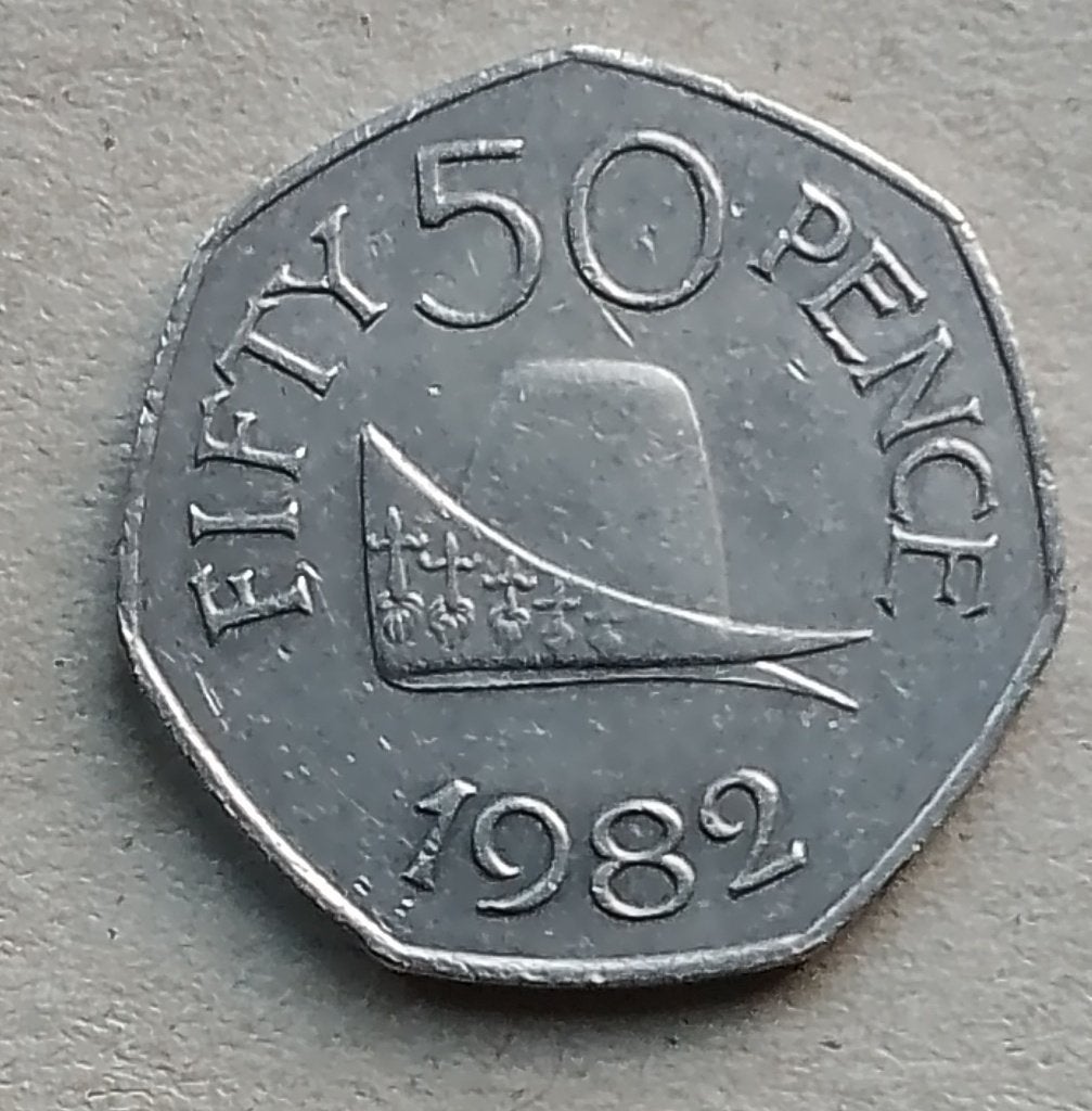 Guernsey, 50 pence 1982, Ophalen of Verzenden, Overige landen, Losse munt