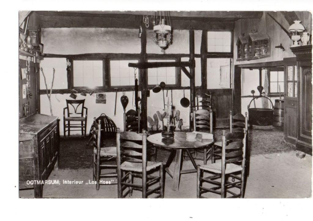 Ootmarsum. Interieur "Los Hoes".   **, Ophalen of Verzenden, 1940 tot 1960, Ongelopen, Overijssel